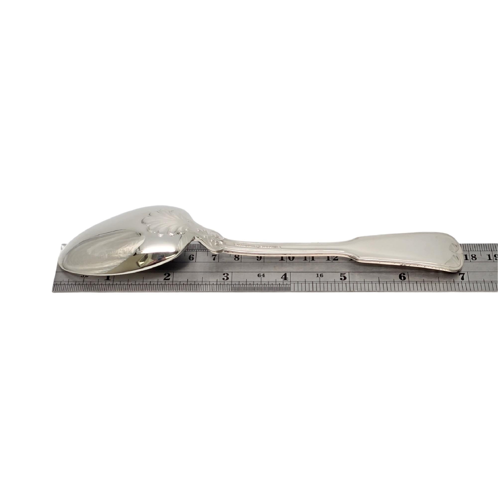 Set of 6 Tiffany & Co Shell & Thread Sterling Silver Oval Soup Spoons 7