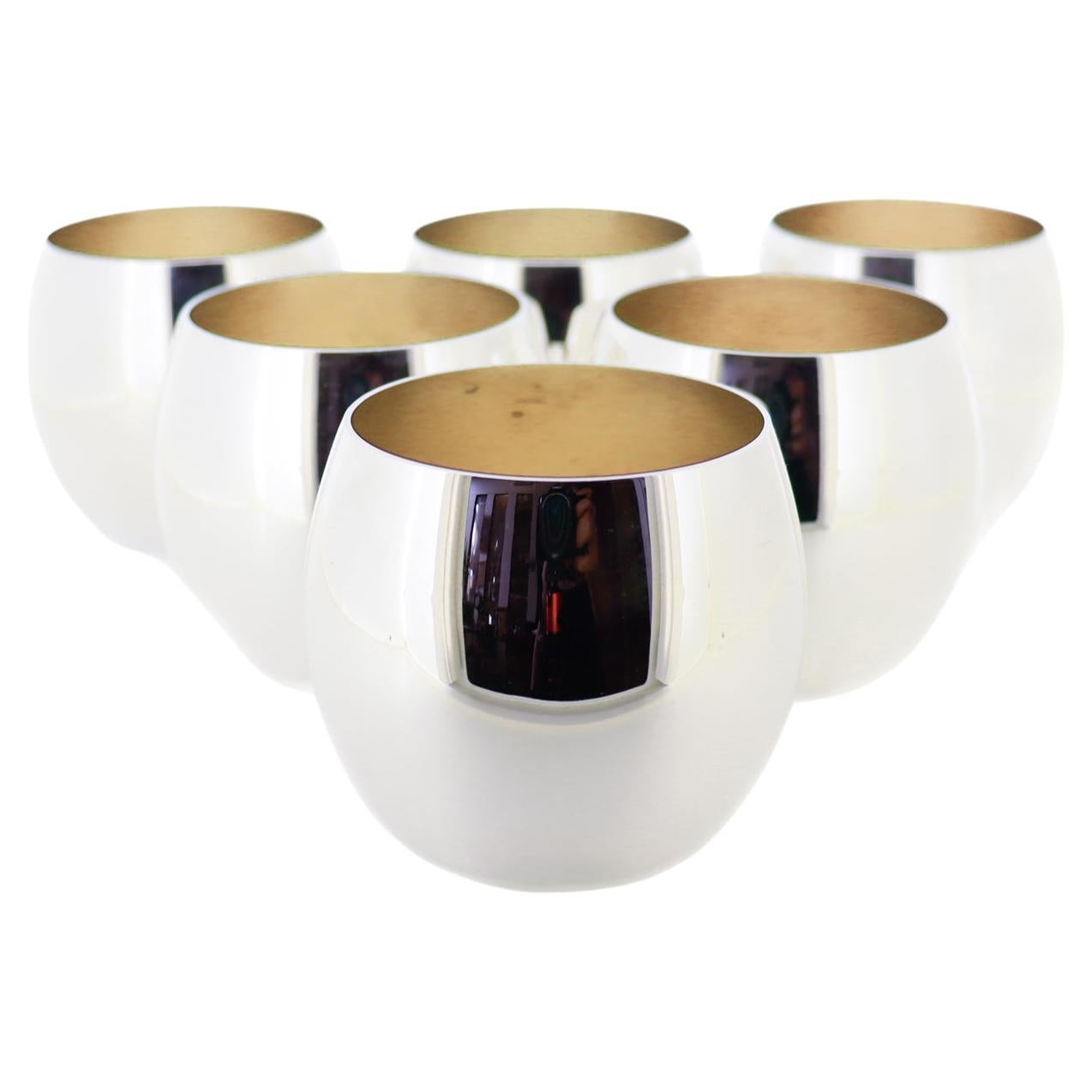 Lot de 6 Tiffany & Co. Gobelets ou tasses à cocktail en A Silver en vente
