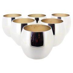 Lot de 6 Tiffany & Co. Gobelets ou tasses à cocktail en A Silver