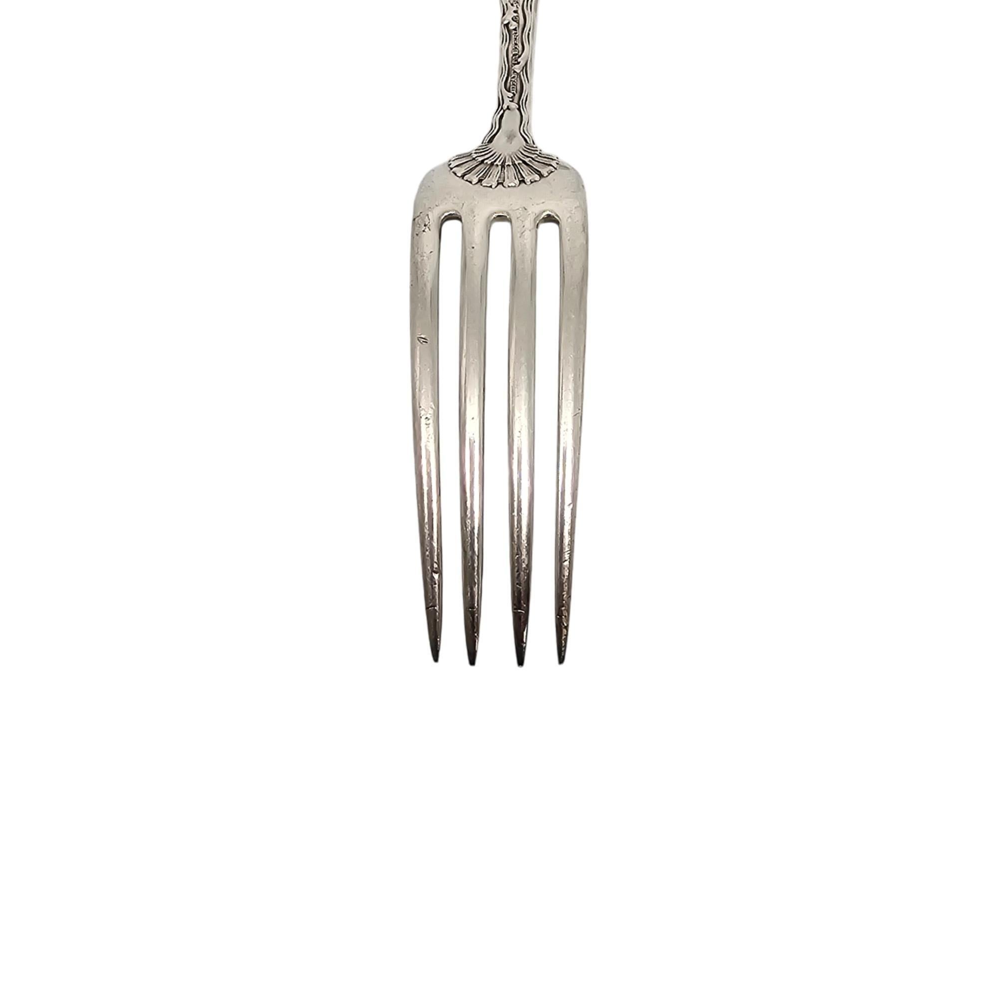 Set of 6 Tiffany & Co Wave Edge Sterling Silver Forks w/Monogram 7 1/8
