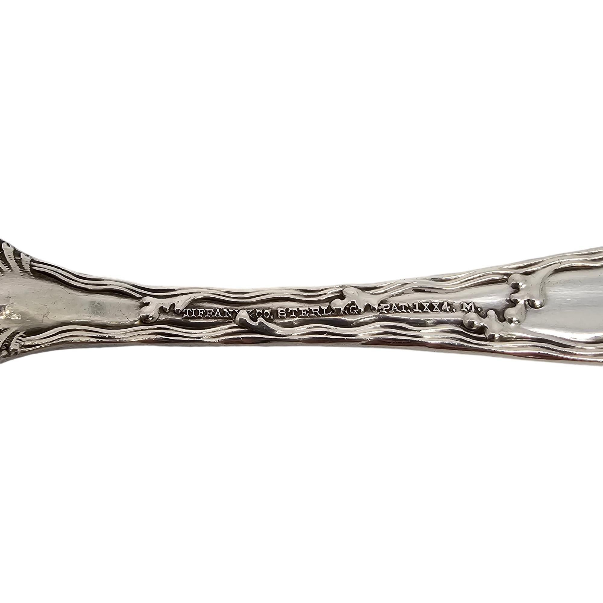 Set of 6 Tiffany & Co Wave Edge Sterling Silver Forks w/Monogram 7 1/8