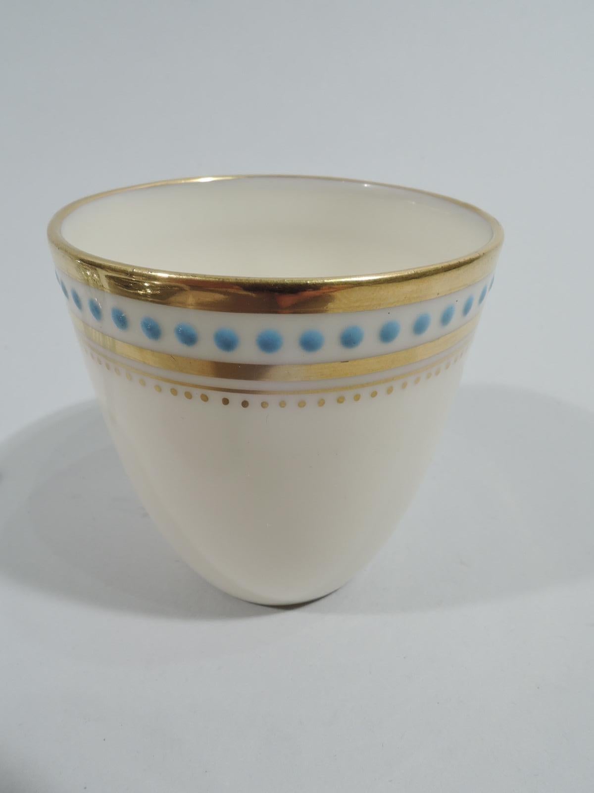 20th Century Set of 6 Tiffany Edwardian Demitasse Holders with Lenox Liners