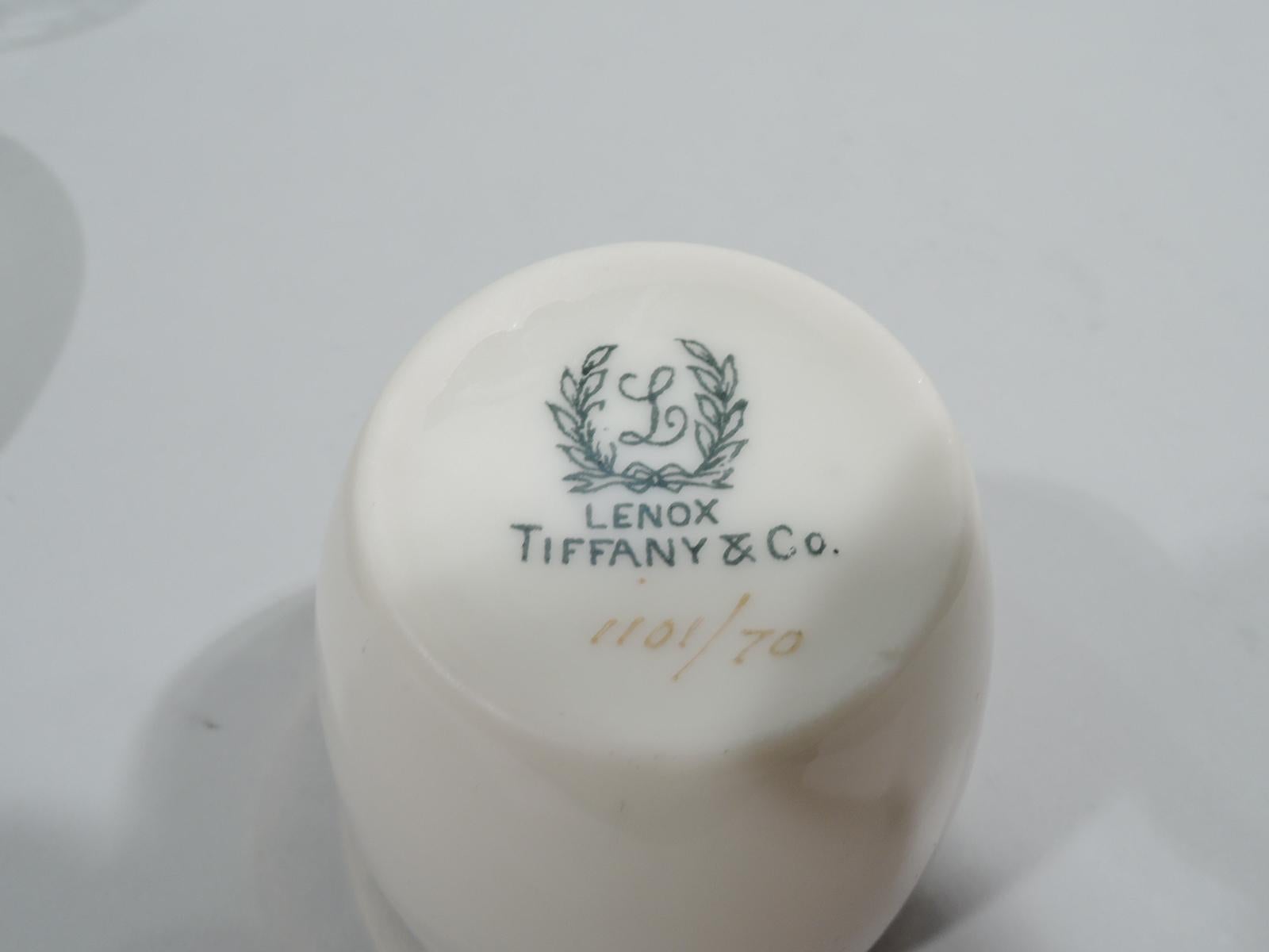 Set of 6 Tiffany Edwardian Demitasse Holders with Lenox Liners 1