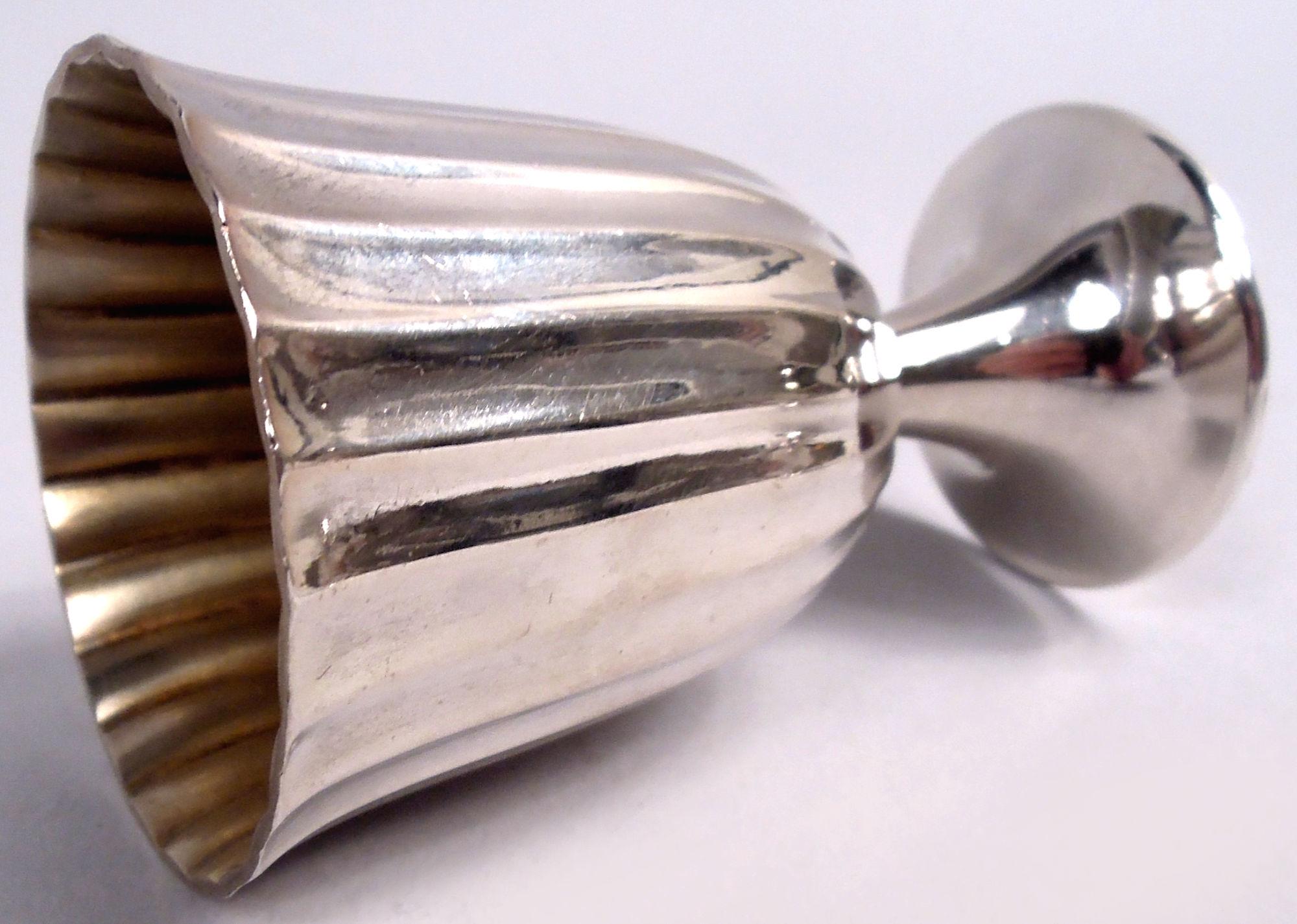 American Set of 6 Tiffany Midcentury Classical Sterling Silver Cordial Cups