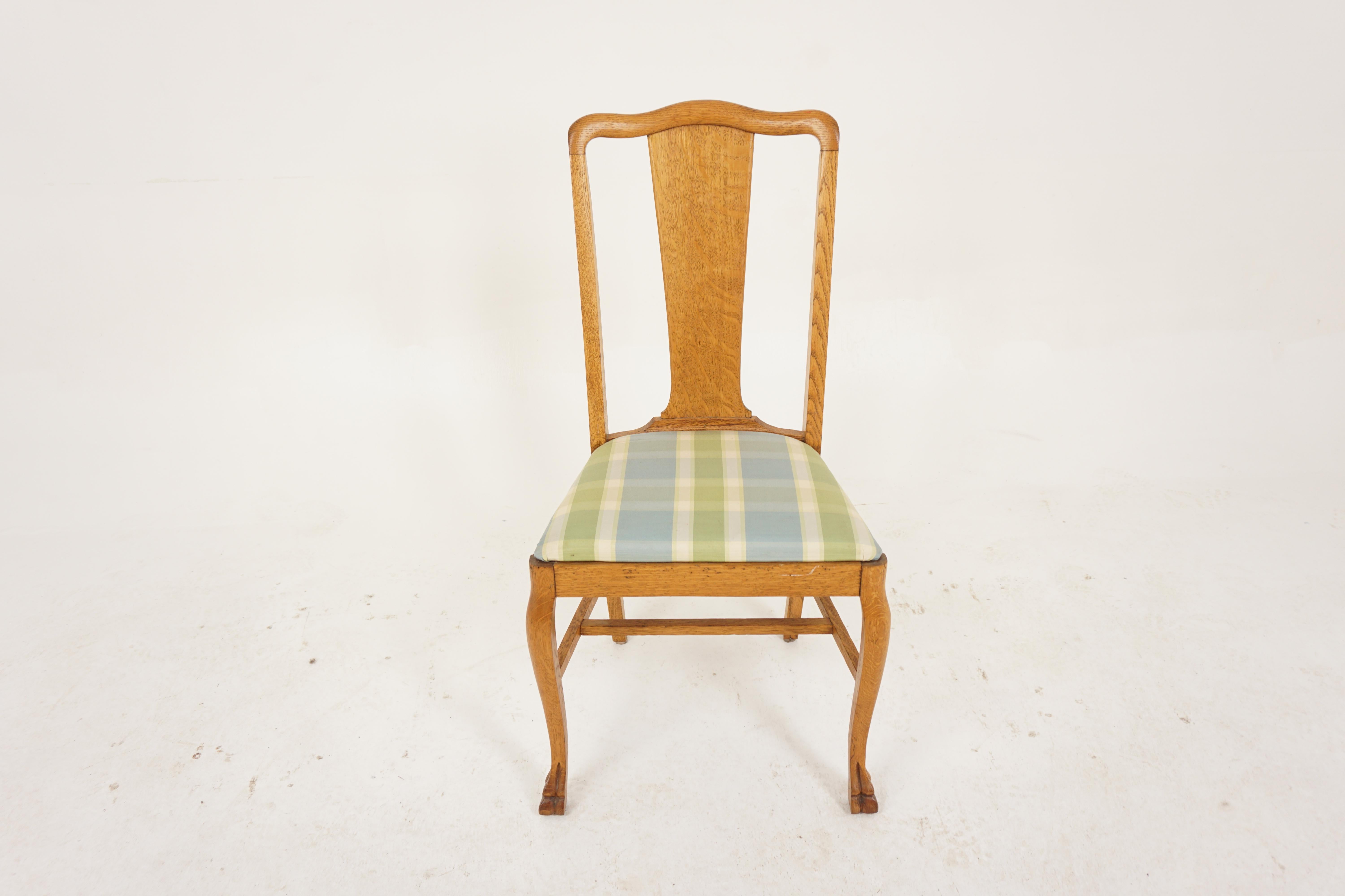 tiger oak dining chairs