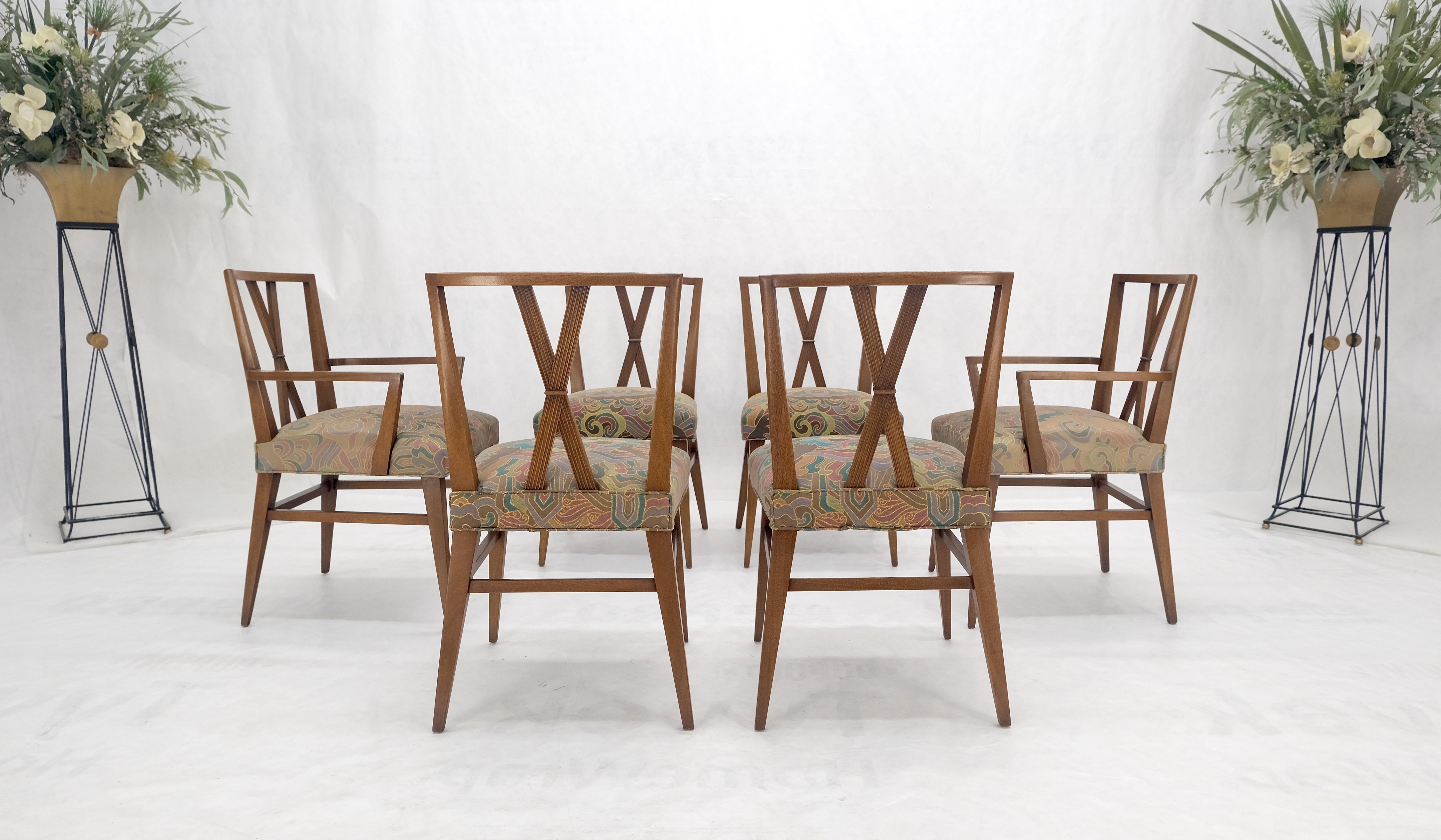 Set di 6 sedie da pranzo Tommi Parzinger in noce chiaro con rivestimento Lenor Larsen MINT in vendita 1