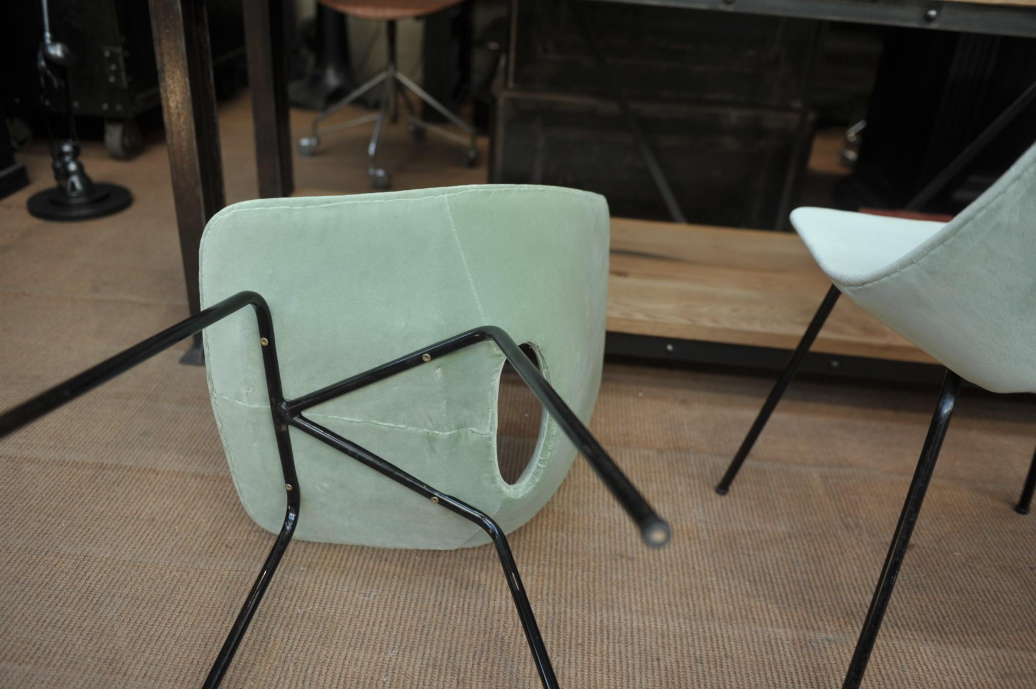 Set of 6 Tonneau Chairs by Pierre Guariche for Steiner, 1954 For Sale 6