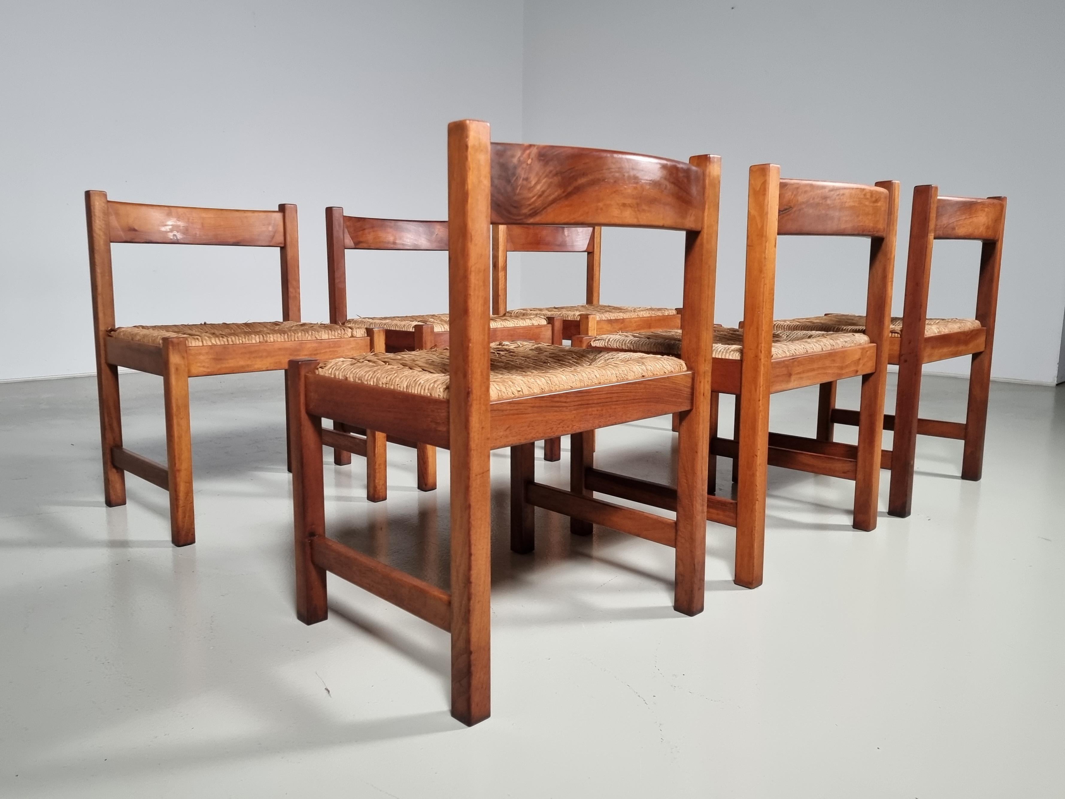 Set of 6 Torbecchia Chairs by Giovanni Michelucci for Poltronova, 1960s In Good Condition For Sale In amstelveen, NL