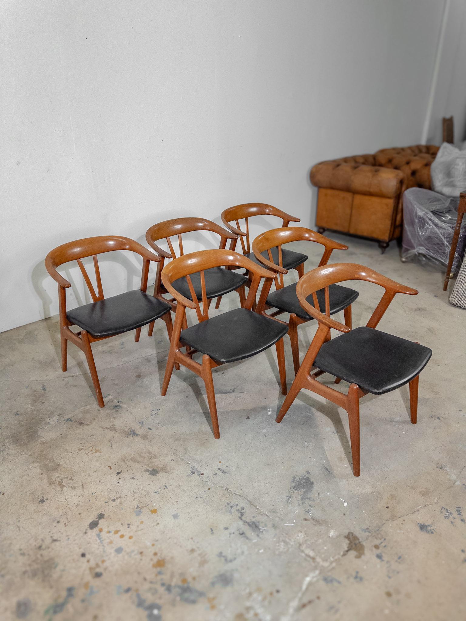 Juego de 6 sillas de comedor noruegas Torbjorn Afdal en Bueno estado para la venta en Houston, TX