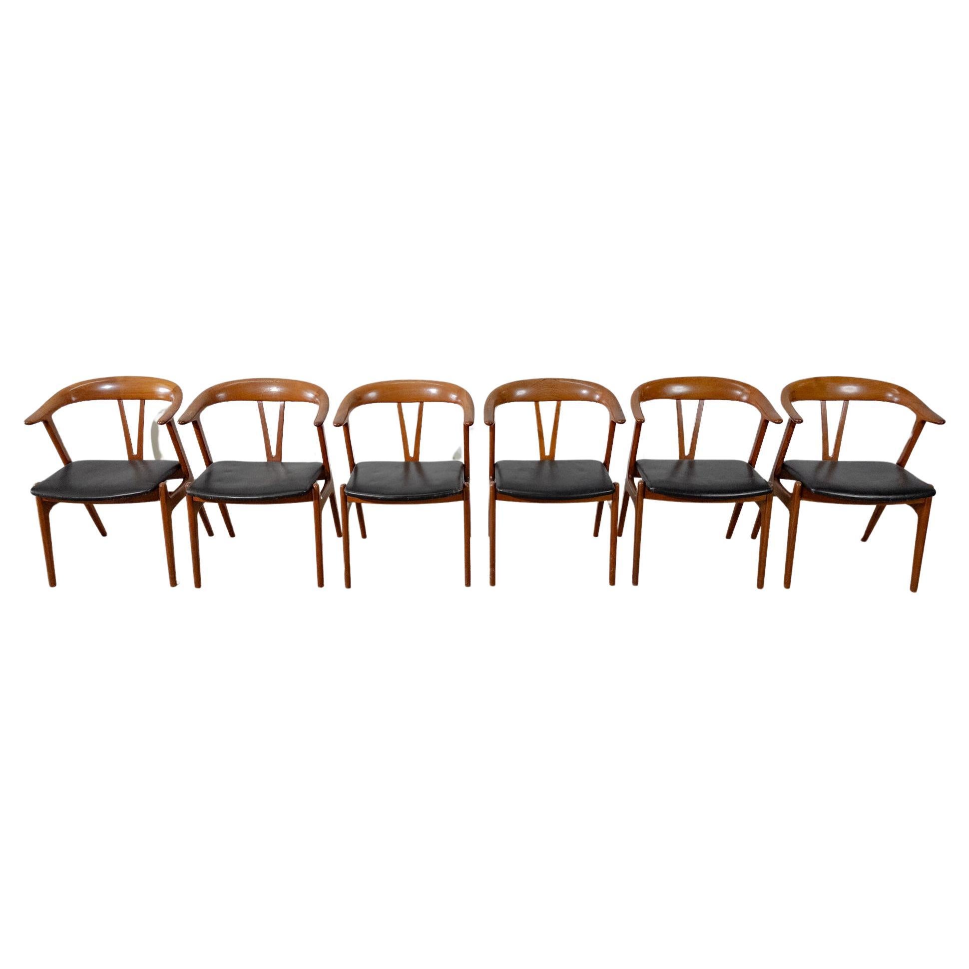 Set of 6 Torbjorn Afdal Norwegian Dining Chairs