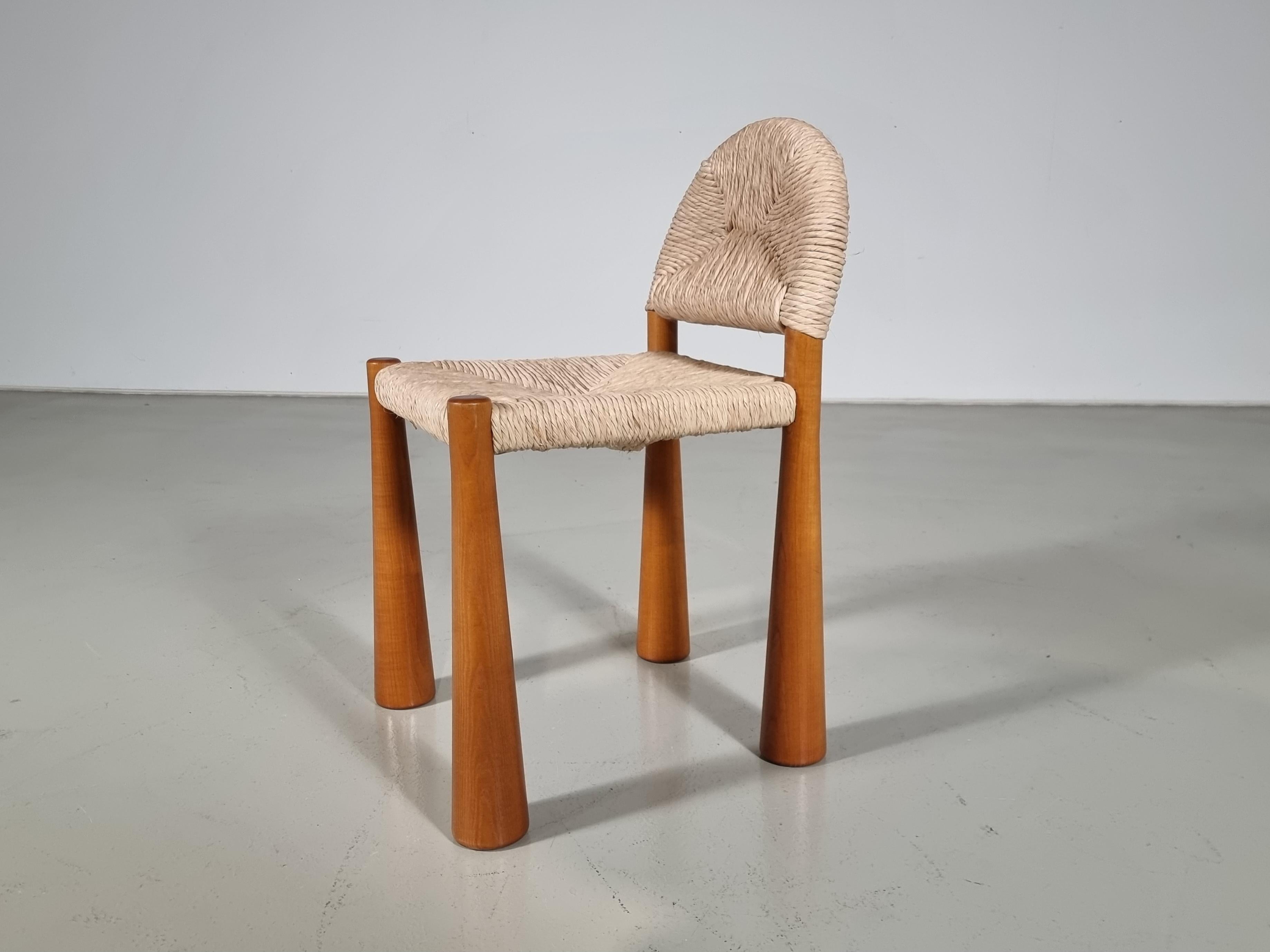 Set of 6 Toscanolla Dining Chairs by Alessandro Becchi for Giovanetti, 1970s 4