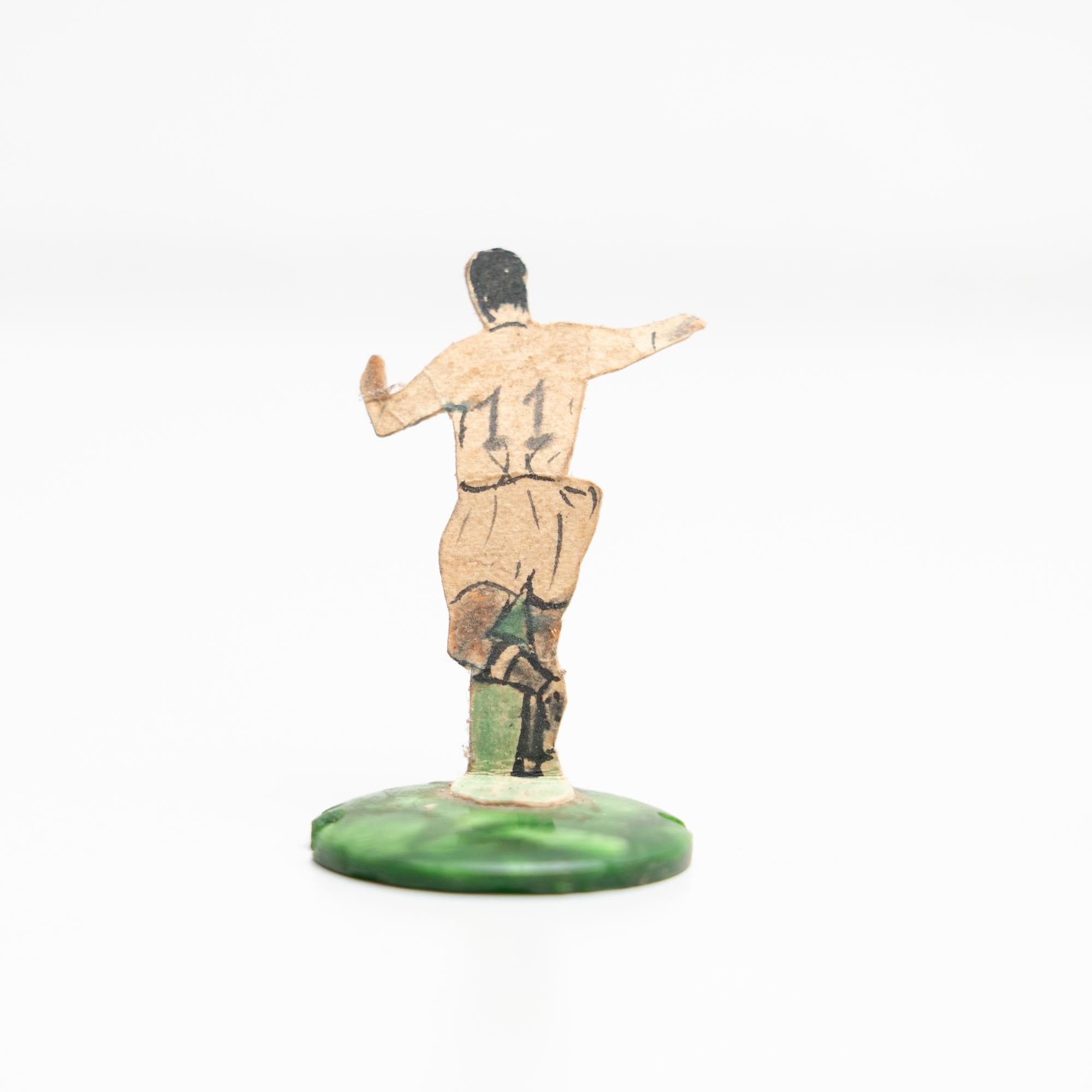 Set of 6 Traditional Antique Button Soccer Game Figures, circa 1950 For Sale 4