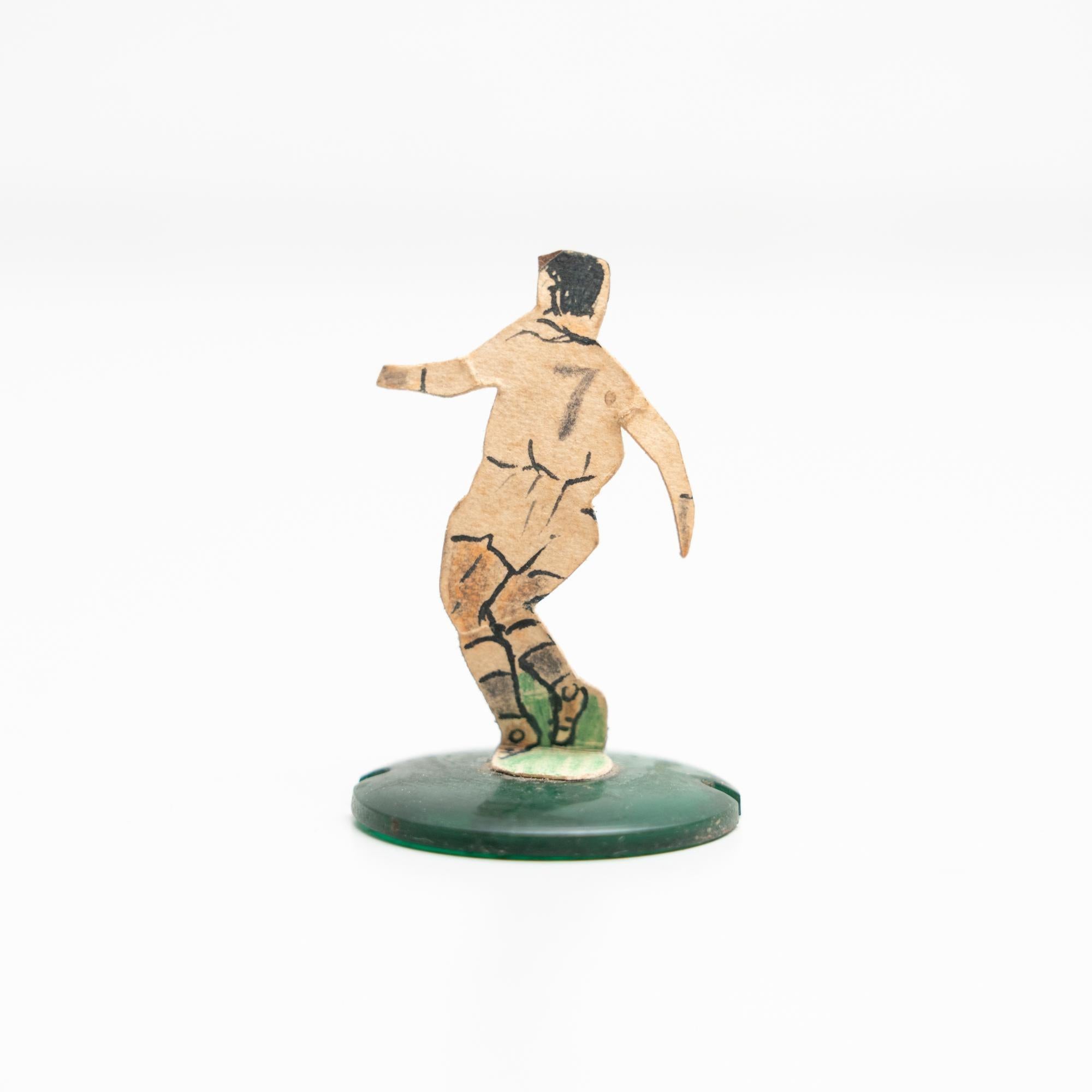 Set of 6 Traditional Antique Button Soccer Game Figures, circa 1950 For Sale 5