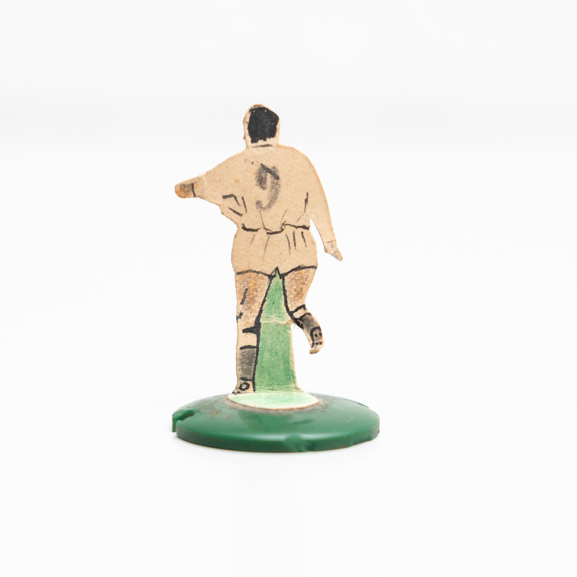 Set of 6 Traditional Antique Button Soccer Game Figures, circa 1950 For Sale 6