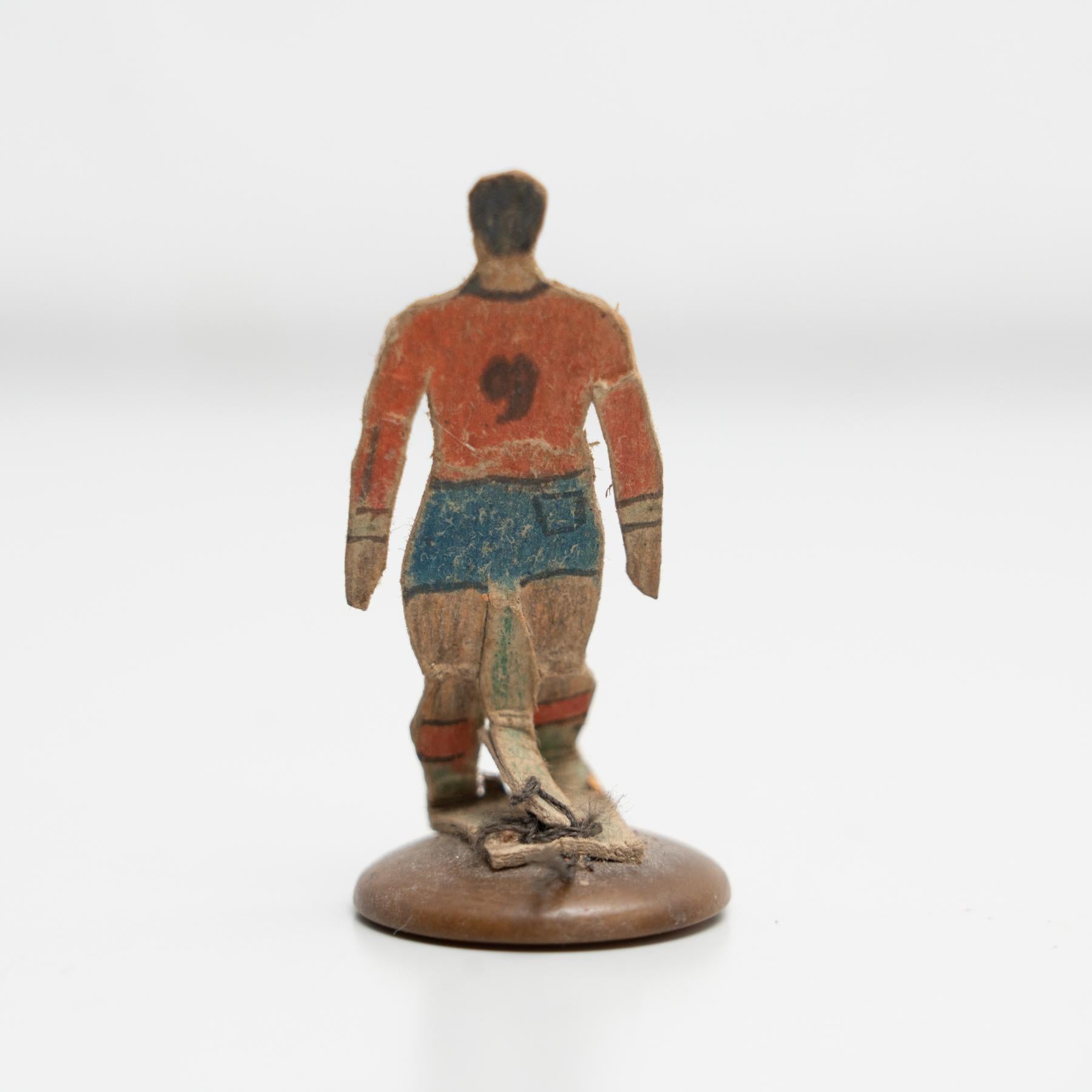 Set of 6 Traditional Antique Button Soccer Game Figures, circa 1950 For Sale 8