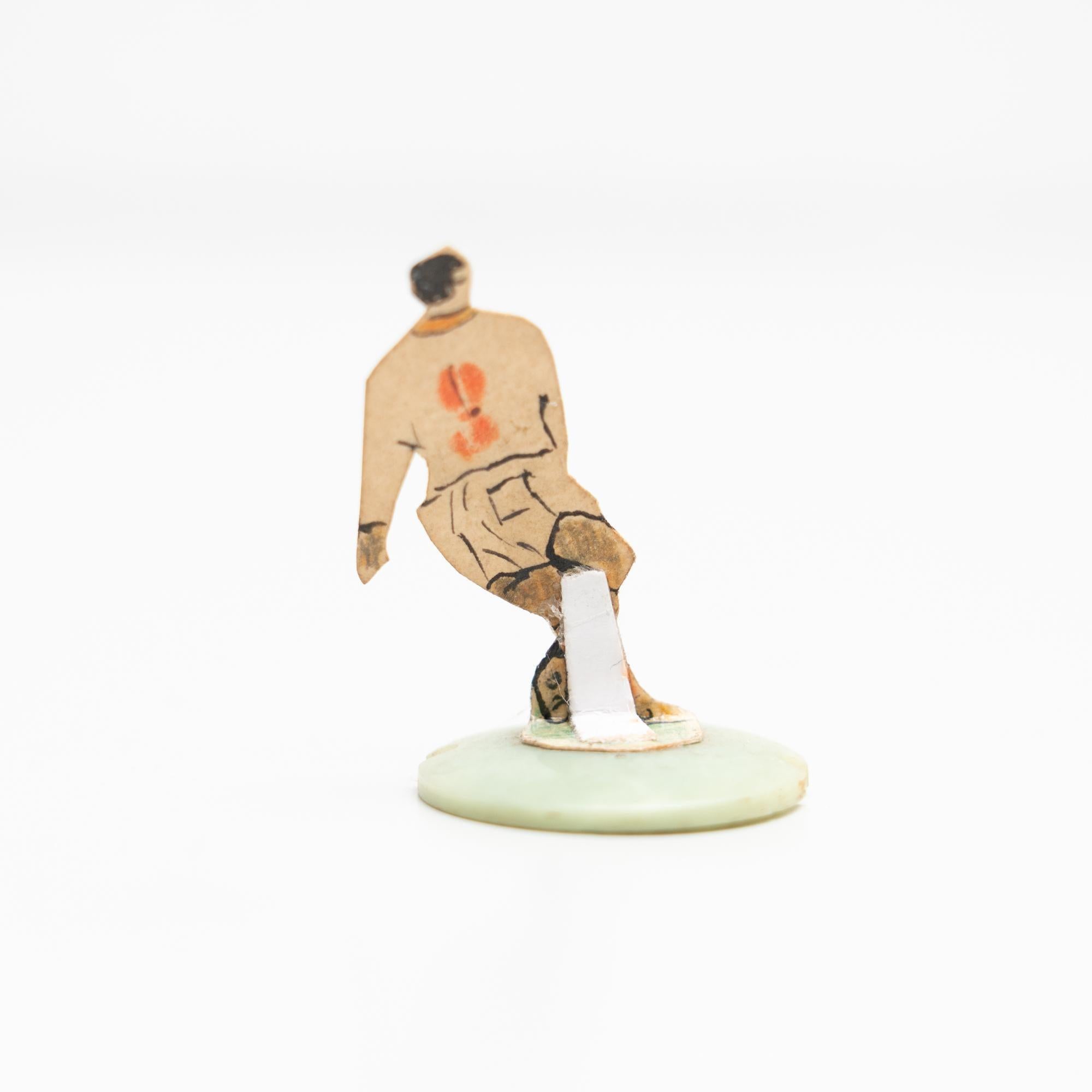 Set of 6 Traditional Antique Button Soccer Game Figures, circa 1950 For Sale 8