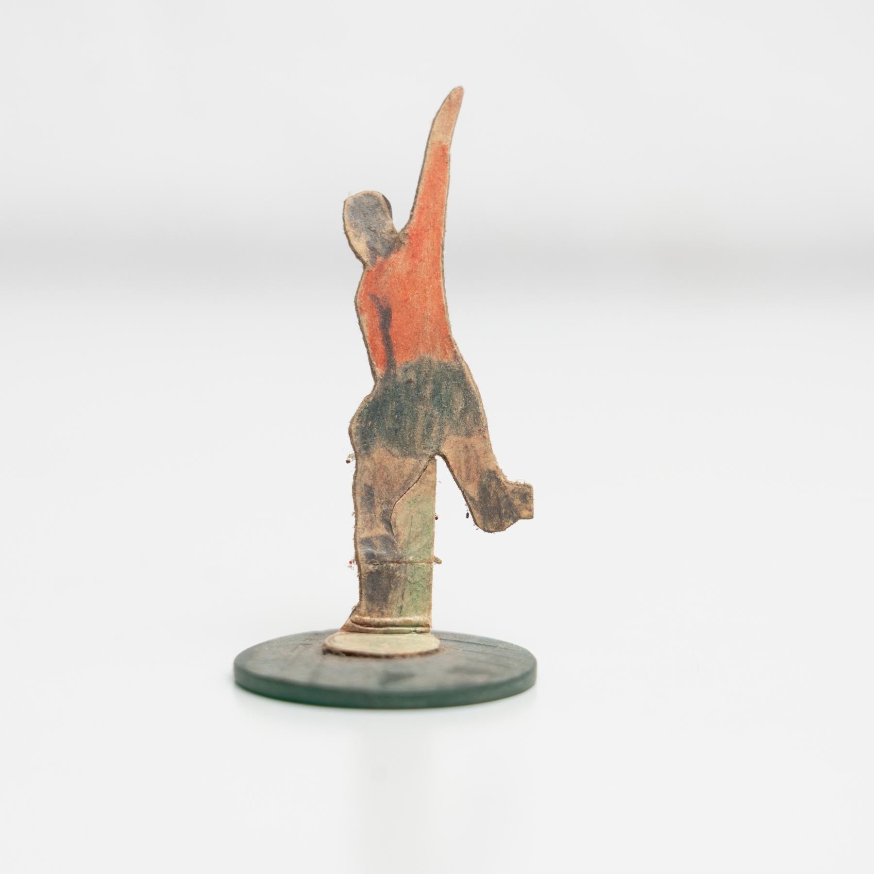 Set of 6 Traditional Antique Button Soccer Game Figures, circa 1950 For Sale 9