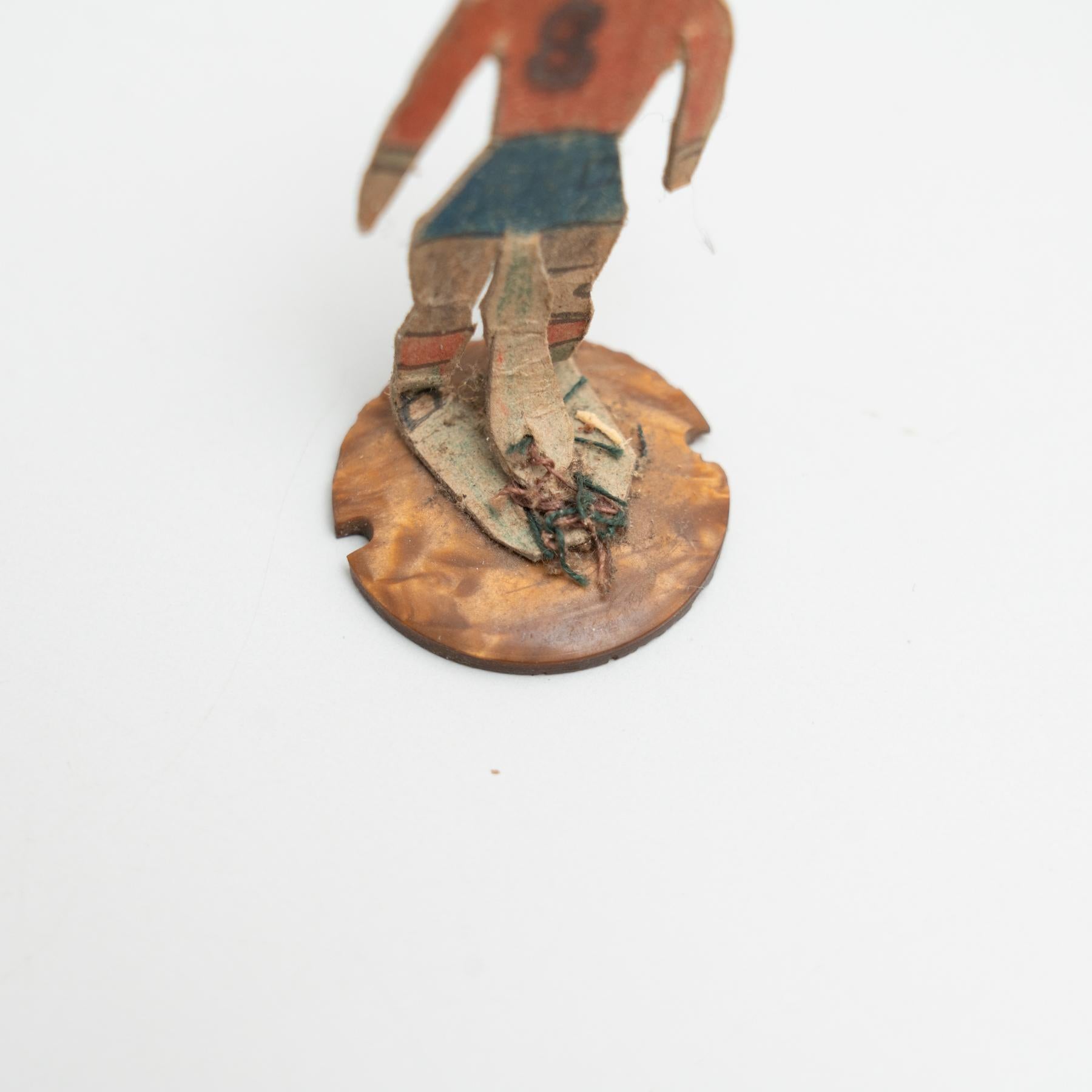 Set of 6 Traditional Antique Button Soccer Game Figures, circa 1950 For Sale 10