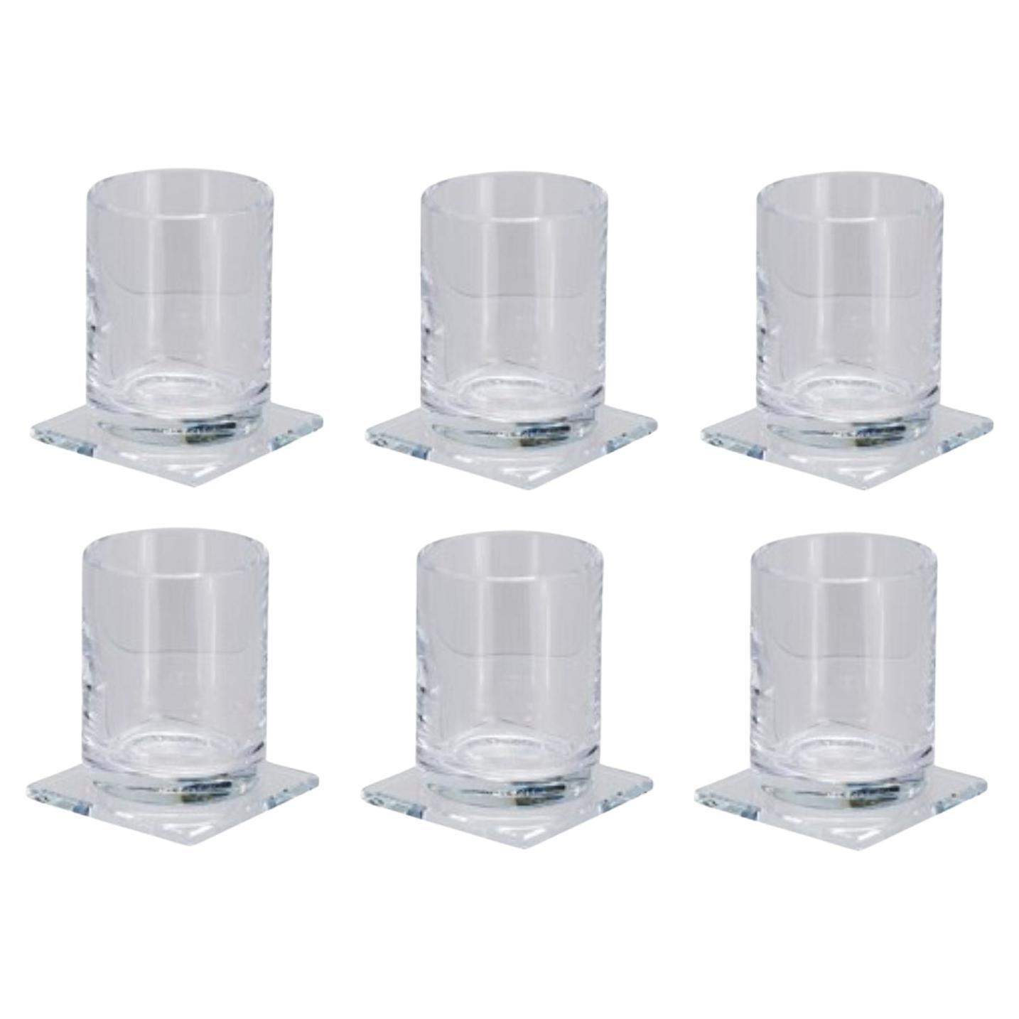 Set of 6 Transparent Glasses by Pulpo For Sale