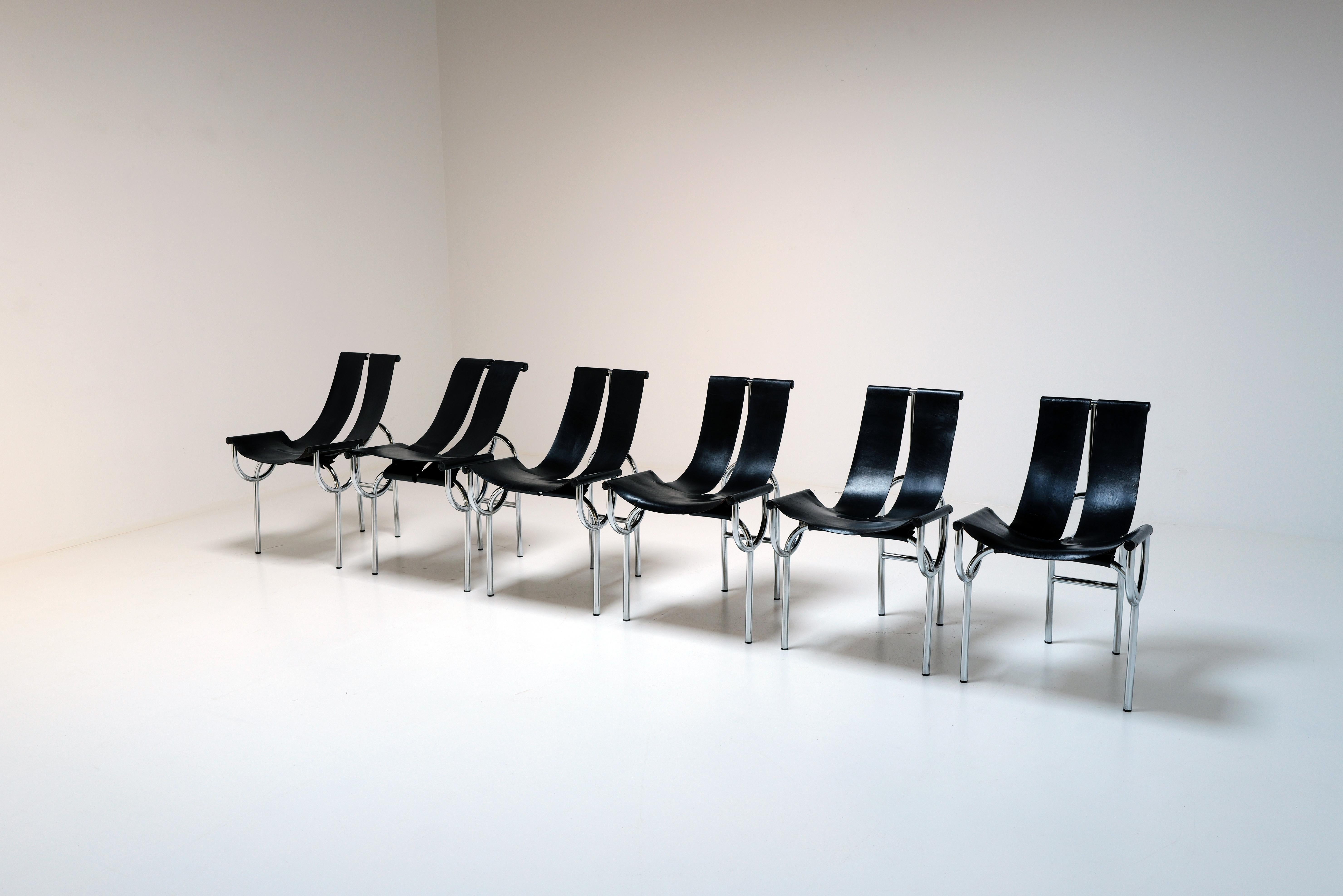 Italian Set of 6 TRI 15 Chairs by Roberto Gabetti & AImaro Isola for Arbo, Italy, 1968 For Sale