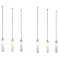 Juego de 6 lámparas colgantes Tubular Bells by United Alabaster