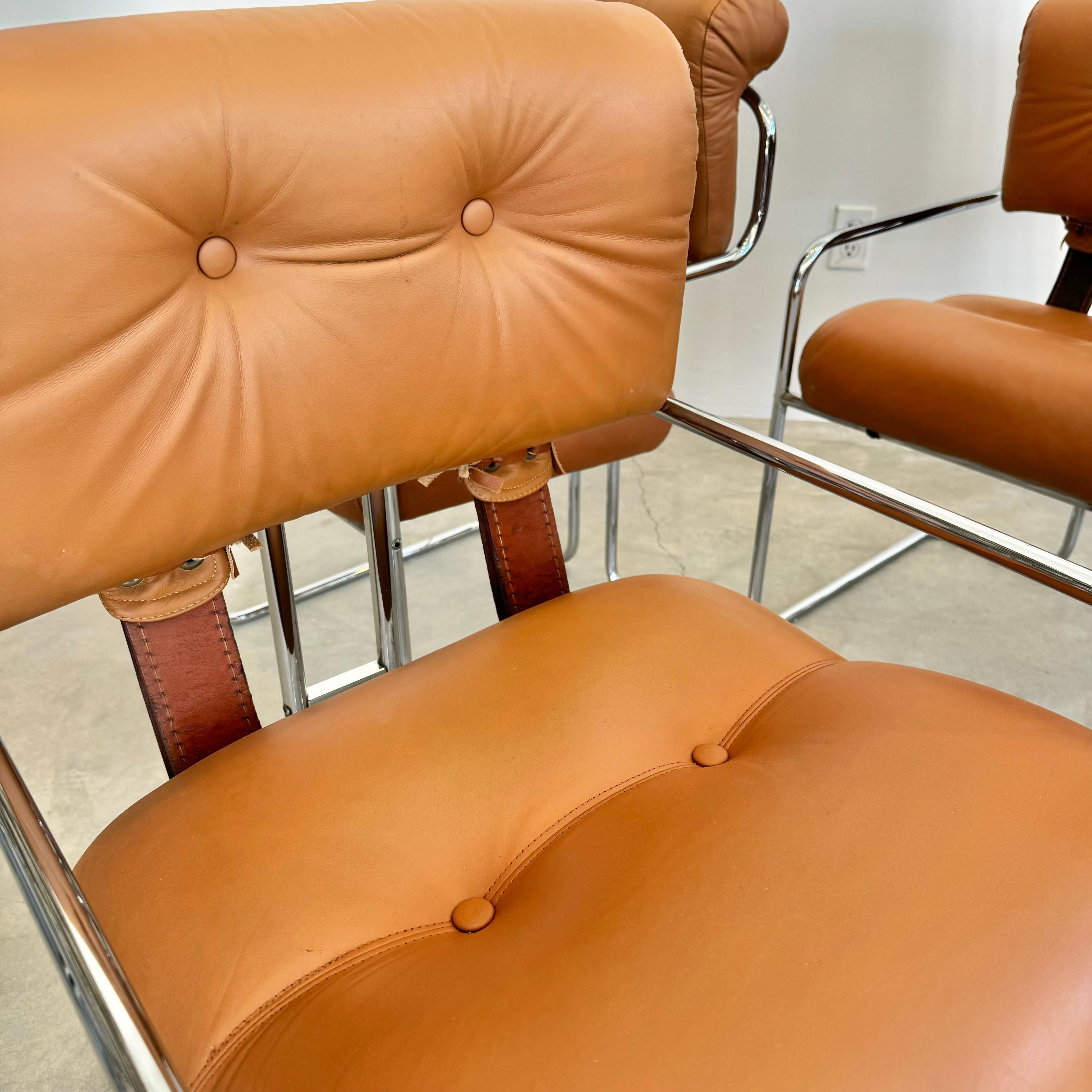 Set of 6 'Tucroma' Chairs in Tan by Guido Faleschini, 1970s Italy For Sale 1