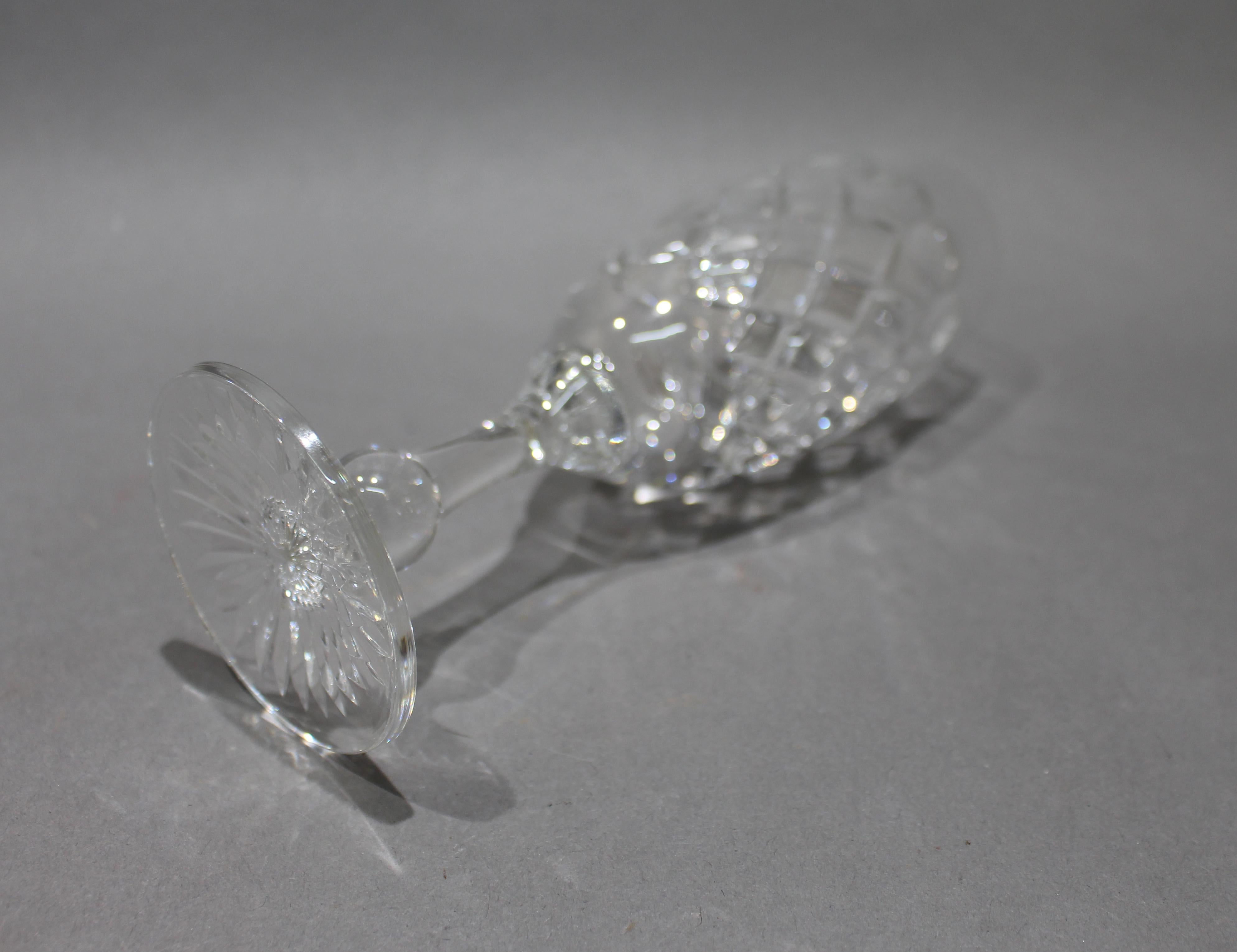British Set of 6 Tudor Crystal Burleigh Cut Flutes