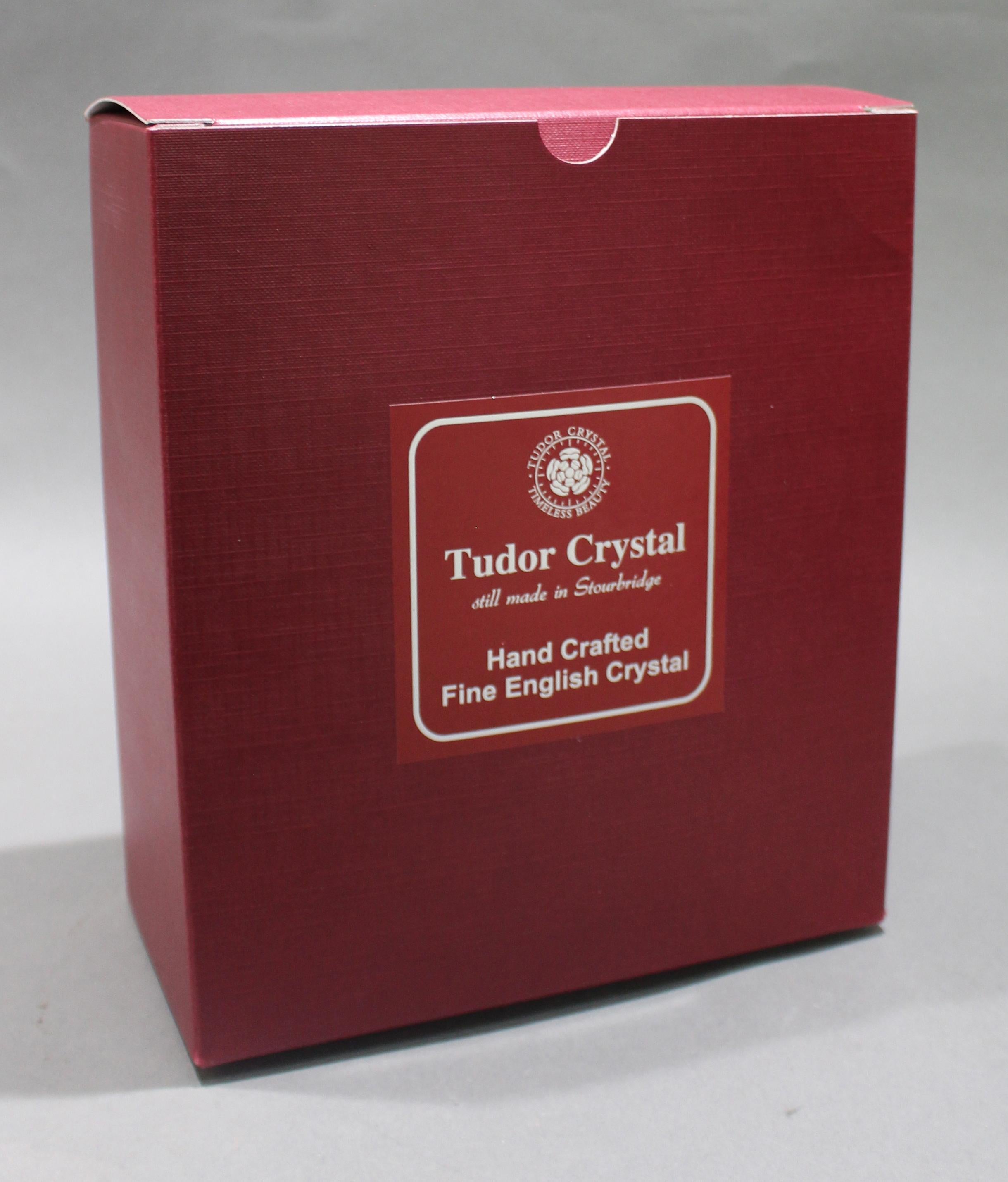 Contemporary Set of 6 Tudor Crystal Burleigh Cut Flutes