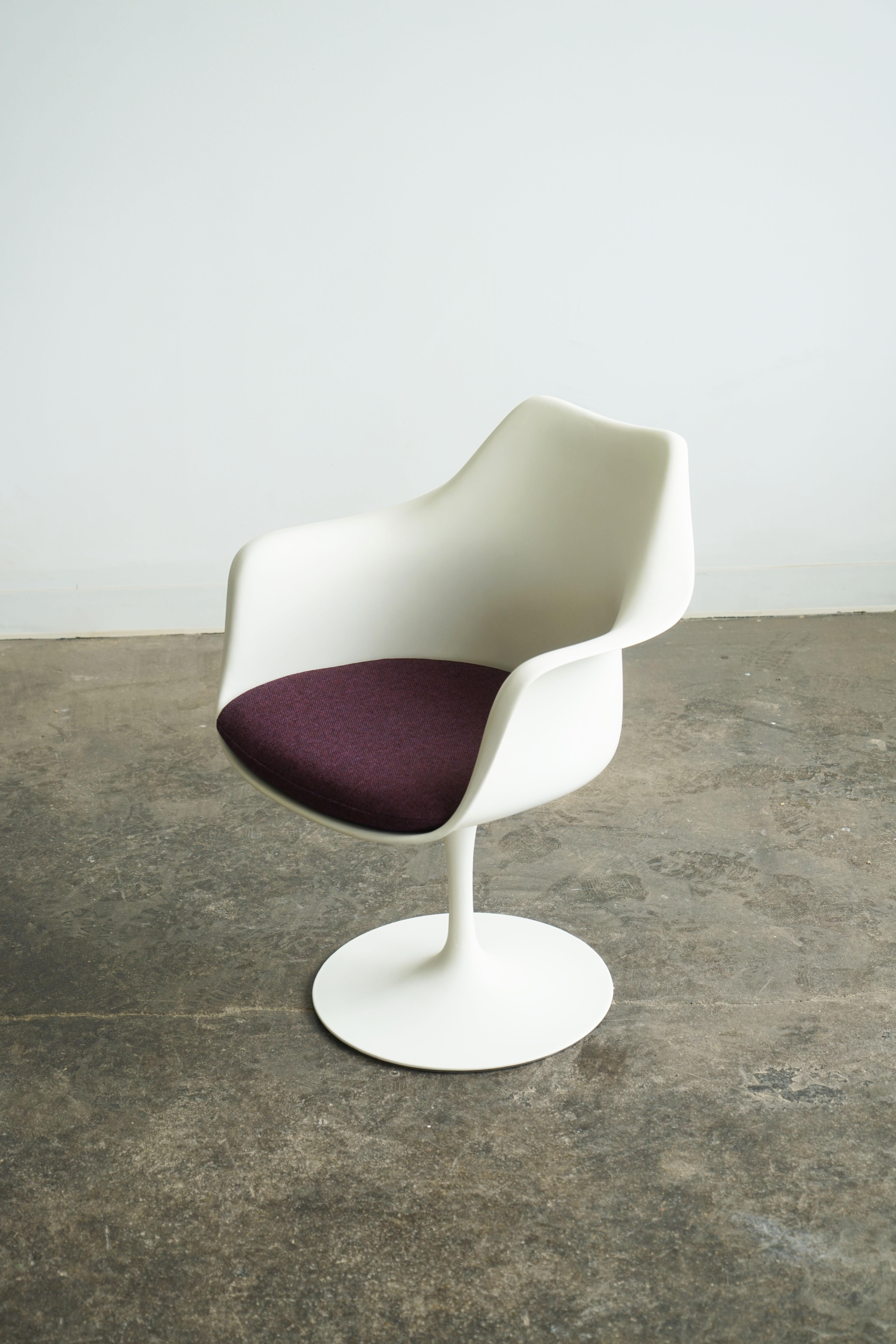 Set di 6 poltrone Tulip di Eero Saarinen per Knoll, tappezzeria a piombo, anni '60 in vendita 4