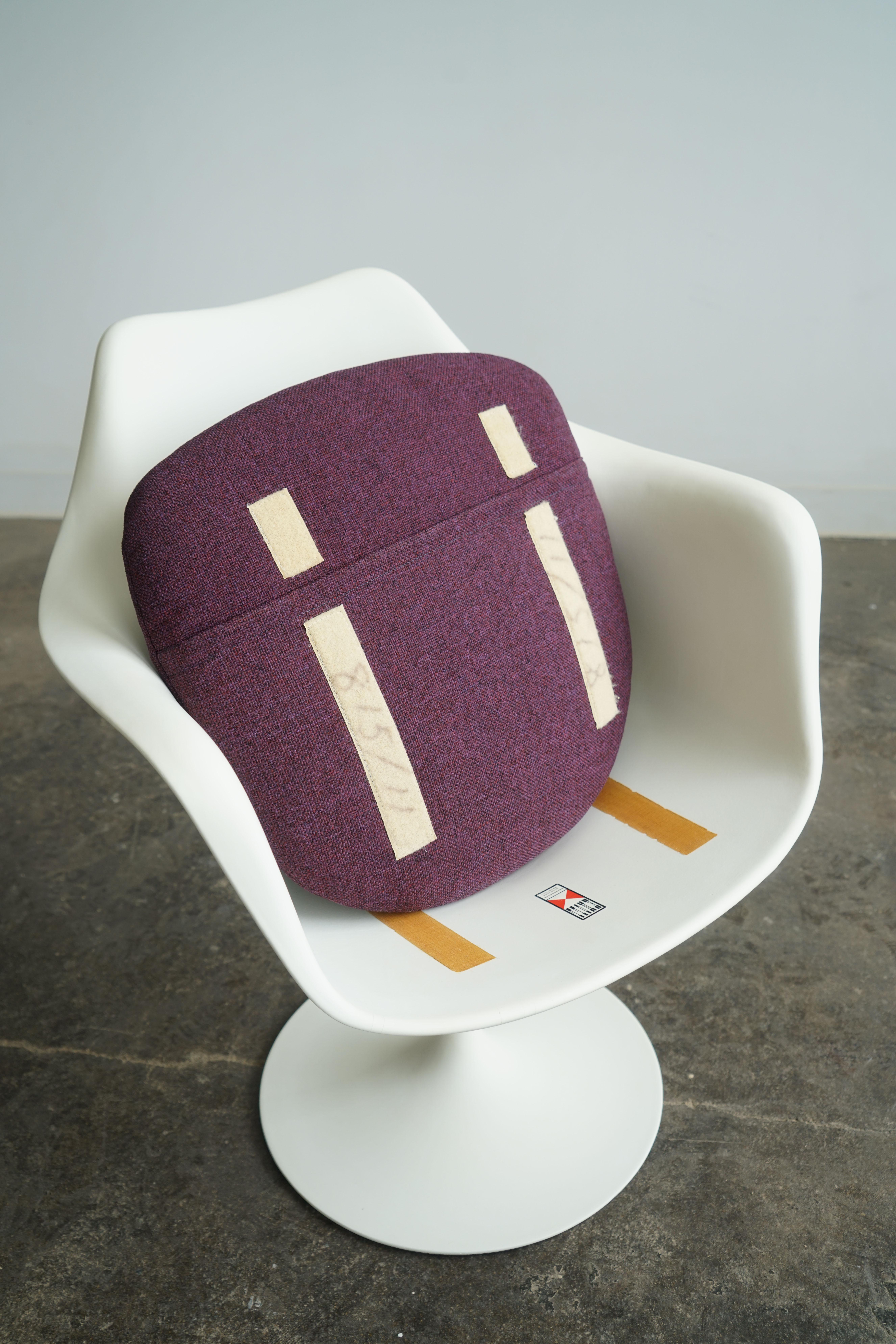 Set di 6 poltrone Tulip di Eero Saarinen per Knoll, tappezzeria a piombo, anni '60 in vendita 5