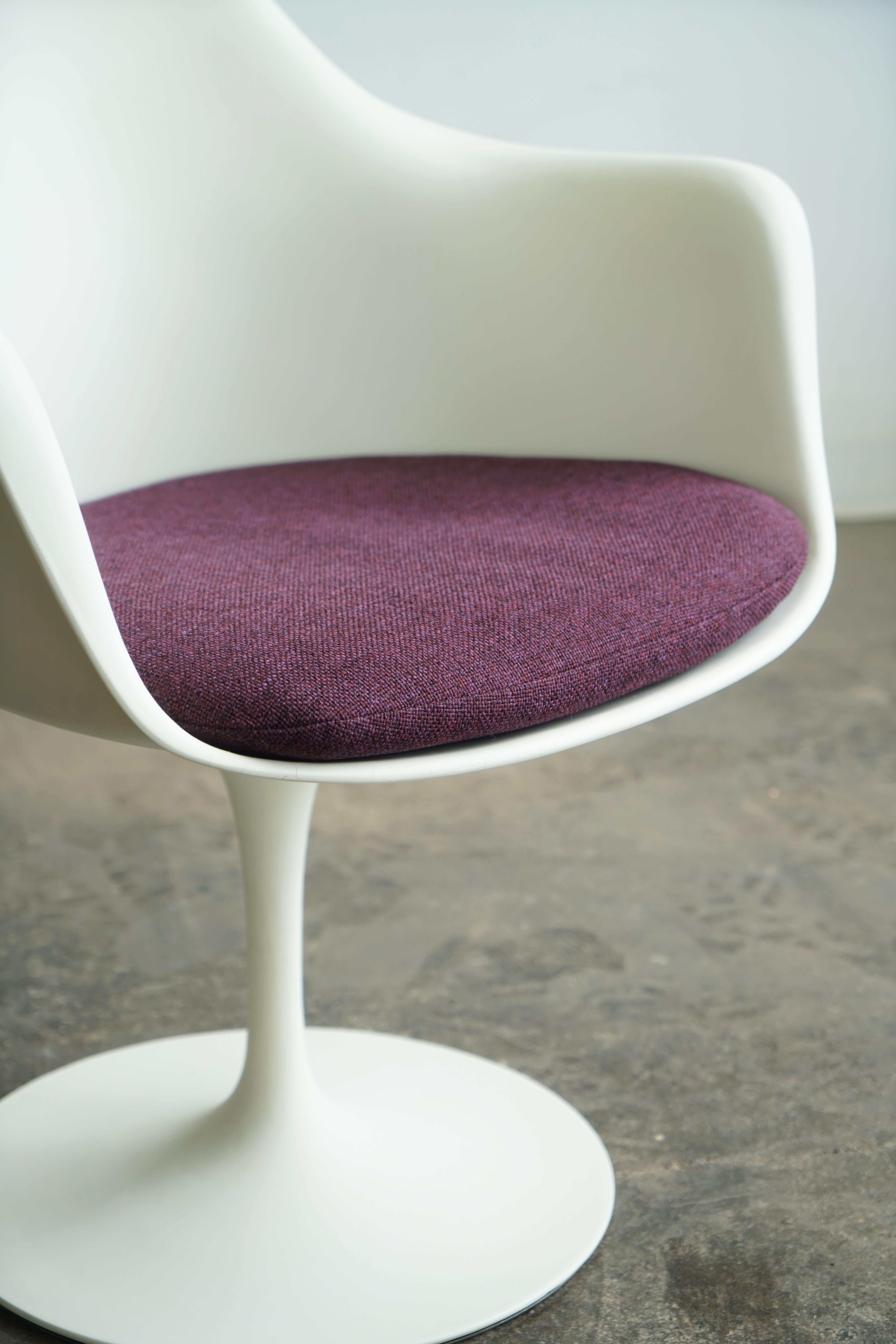 Set di 6 poltrone Tulip di Eero Saarinen per Knoll, tappezzeria a piombo, anni '60 in vendita 7