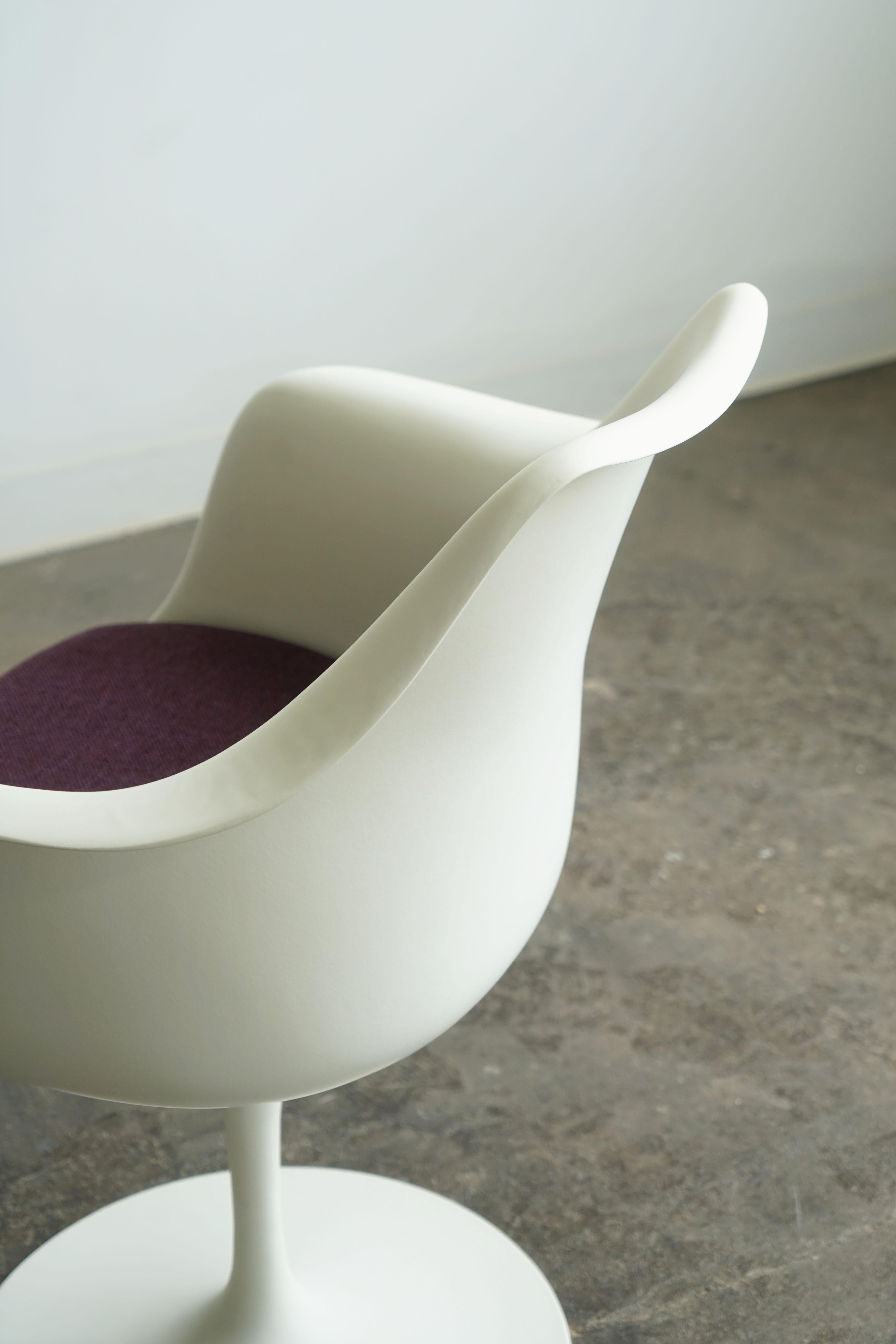 Set di 6 poltrone Tulip di Eero Saarinen per Knoll, tappezzeria a piombo, anni '60 in vendita 9