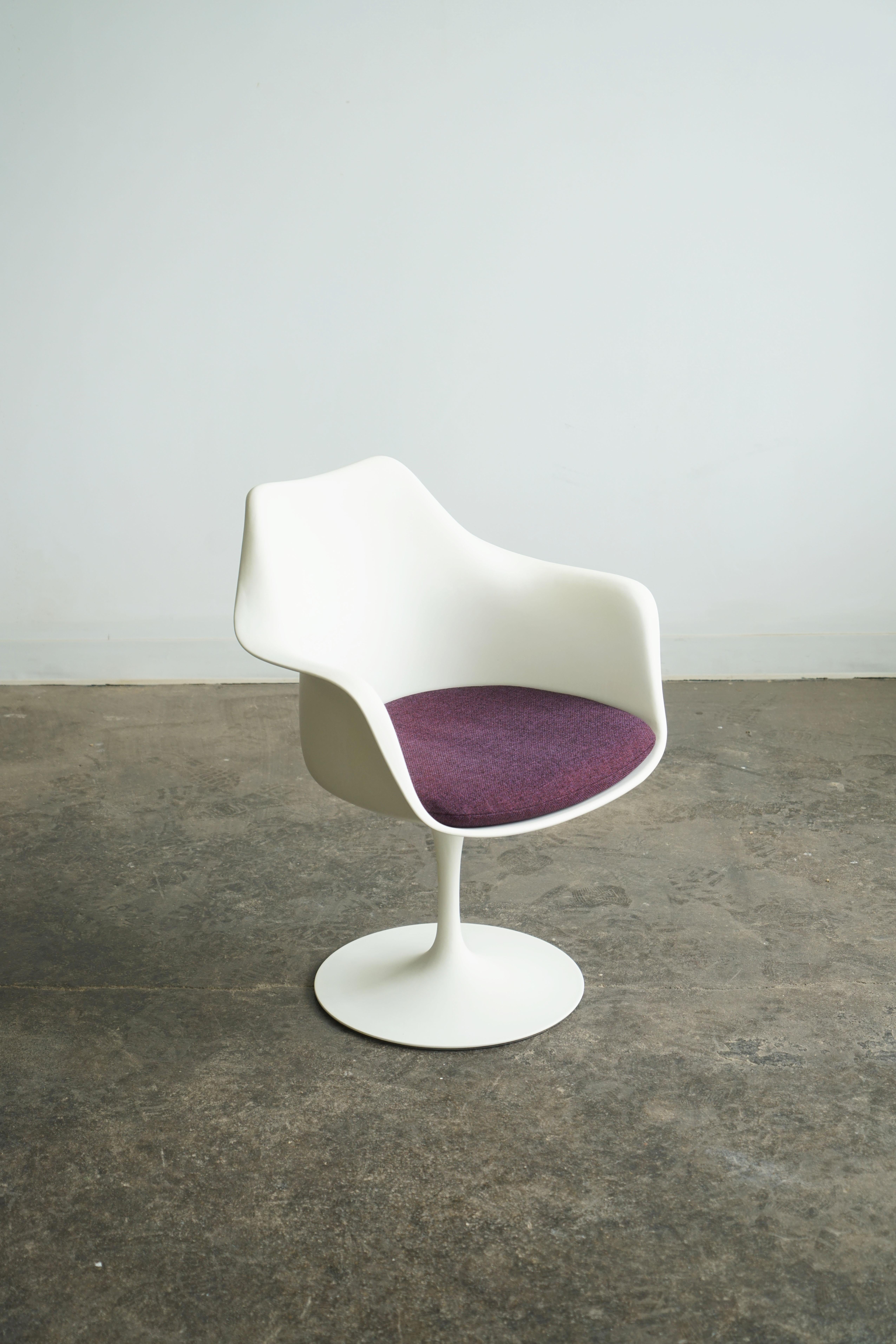 Set di 6 poltrone Tulip di Eero Saarinen per Knoll, tappezzeria a piombo, anni '60 in vendita 2