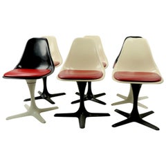 Set of 6 Tulip Chairs by Burke