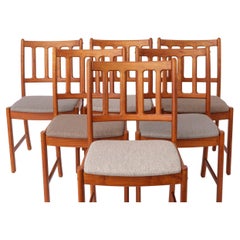 Set of 6 Uldum Møbelfabrik Dining Chairs Danish Teak 1960s Mid Century Modern Re