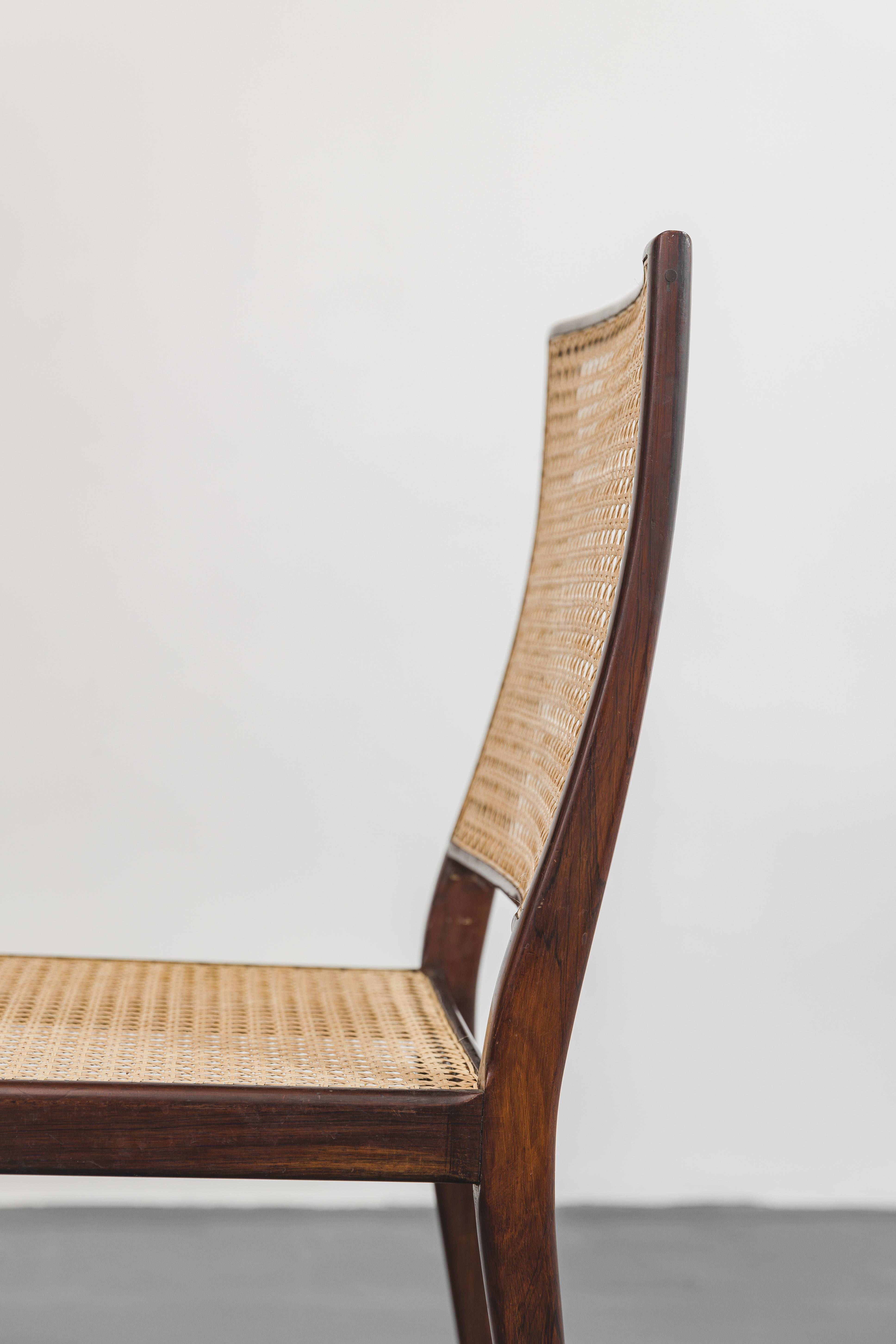 Brésilien Ensemble de 6 chaises Unilabor MT 552, Geraldo de Barros, années 1960, design brésilien en vente