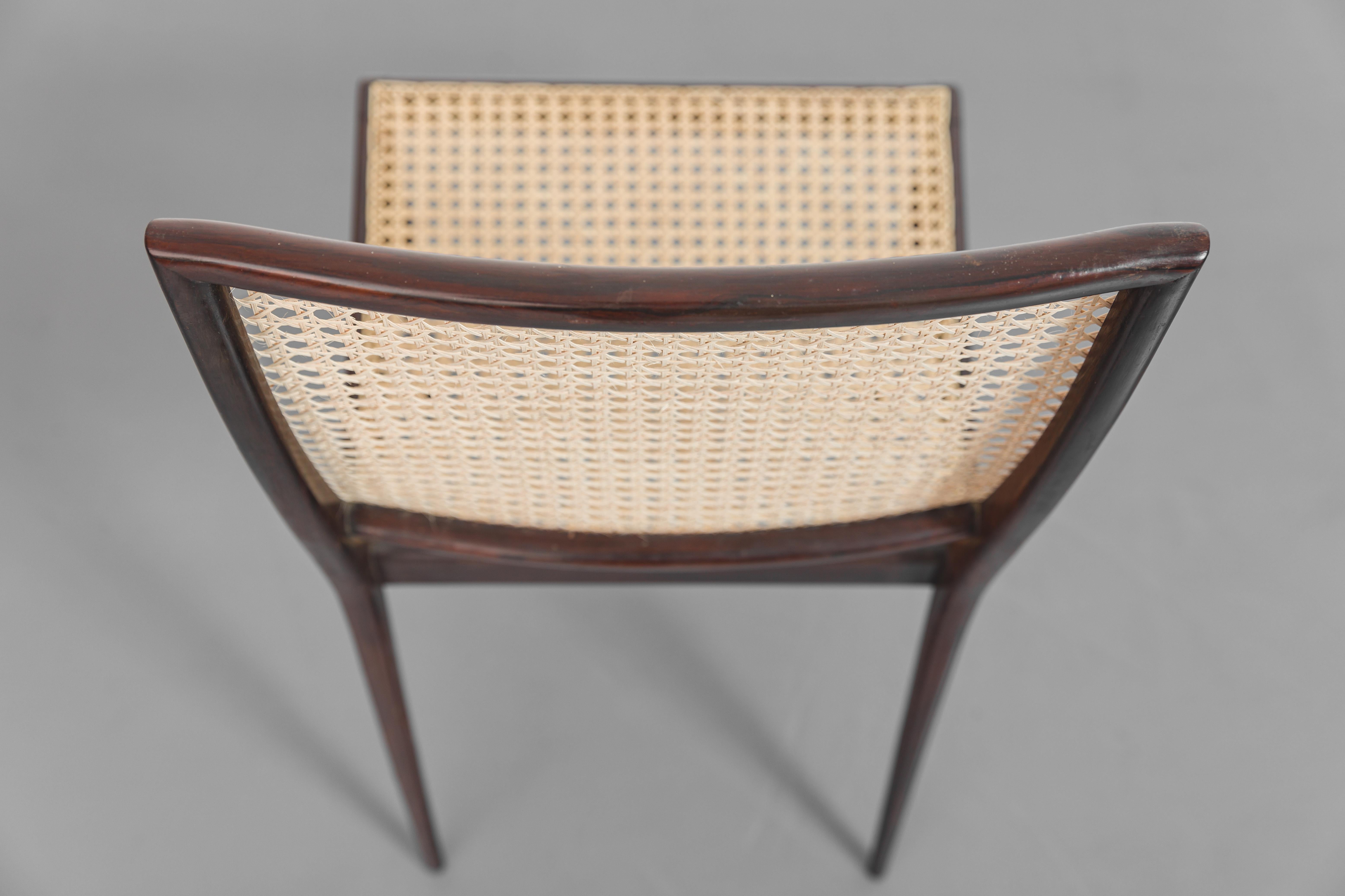 Canne Ensemble de 6 chaises Unilabor MT 552, Geraldo de Barros, années 1960, design brésilien en vente
