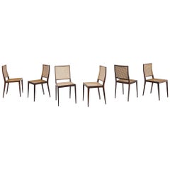 Set of 6 Unilabor Chairs MT 552, Geraldo de Barros, 1960s, Brazilian Design