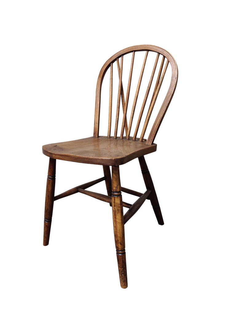 Set of 6 Unique Vintage Solid Wooden Ercol Dining Chairs by Lucian