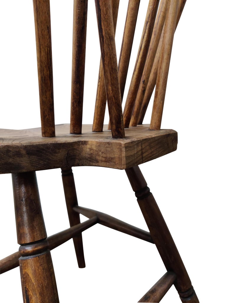 Set of 6 Unique Vintage Solid Wooden Ercol Dining Chairs by Lucian