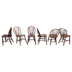 Set of 6 Unique Vintage Solid Wooden Ercol Dining Chairs by Lucian Ercolani