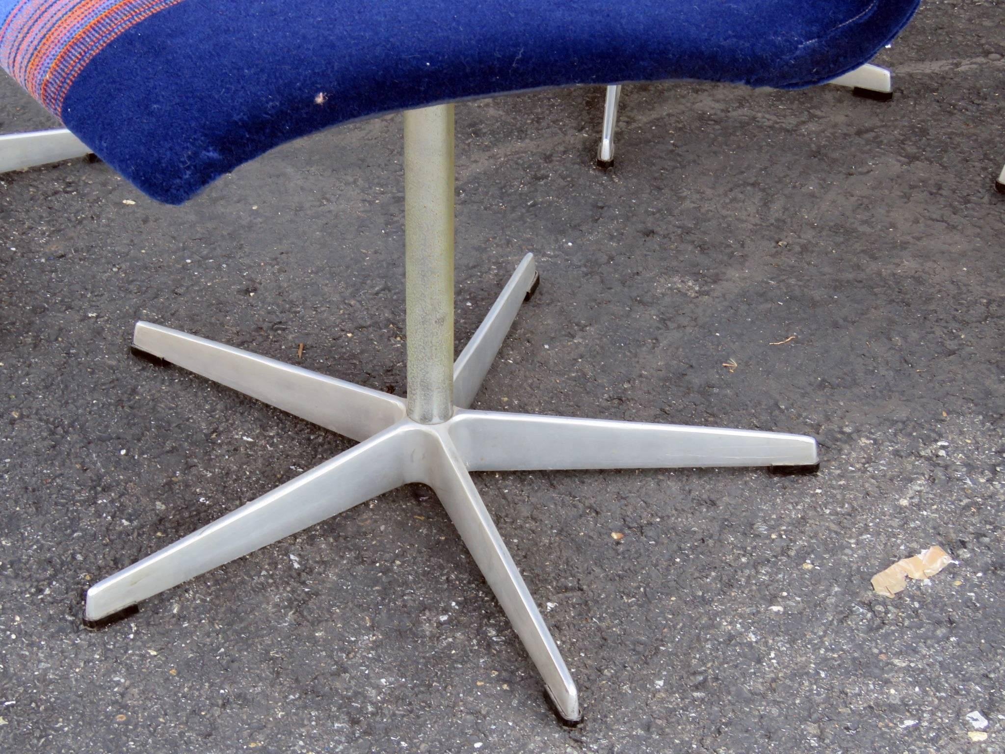 Late 20th Century Set of Six Upholstered Arne Jacobsen for Fritz Hansen High Back Chairs