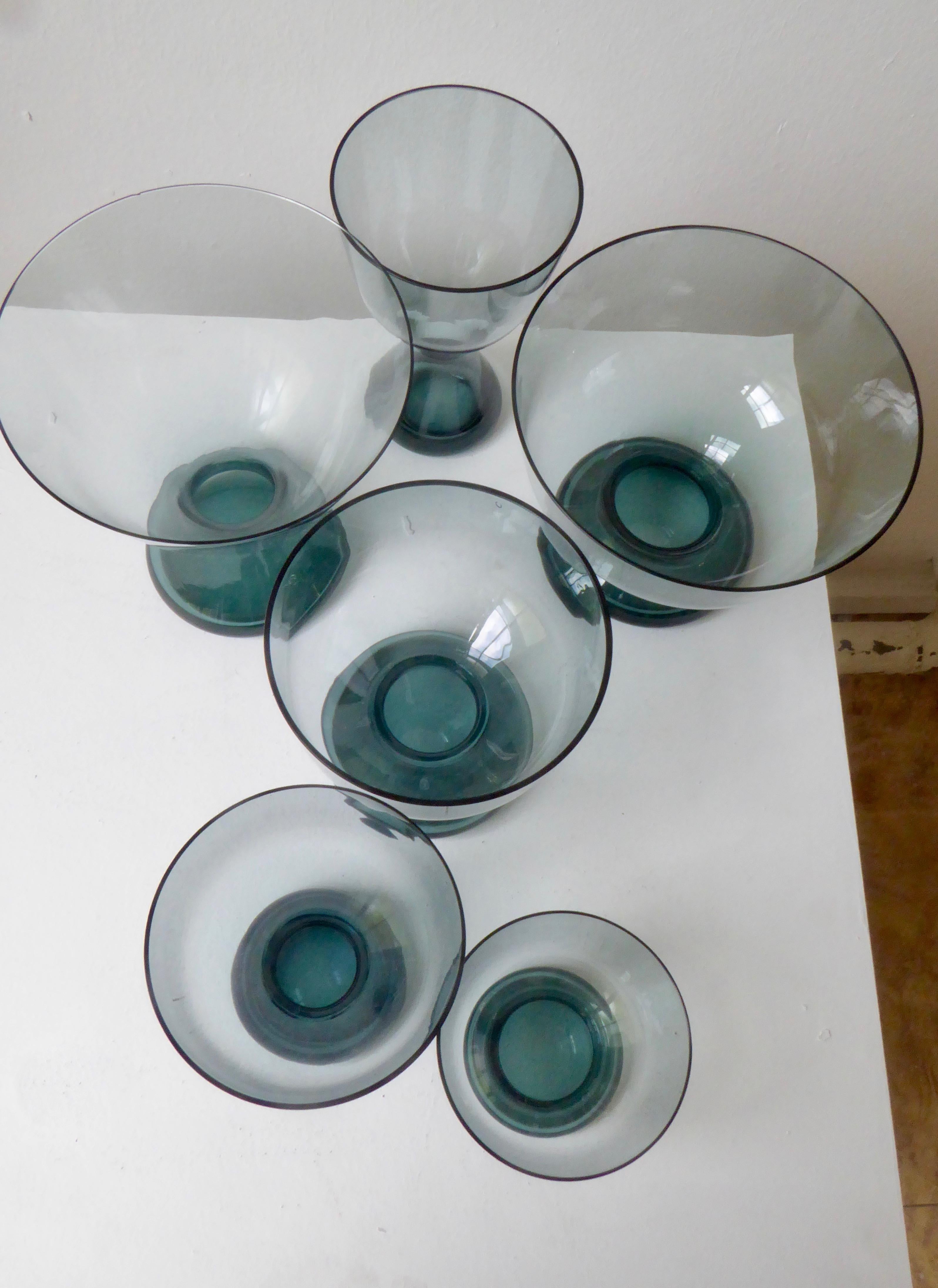 Set of 6 Vases by Wilhelm Wagenfeld for WMF For Sale 1