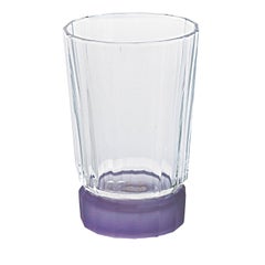 Lot de 6 verres Highball en velours transparent avec base en satin violet