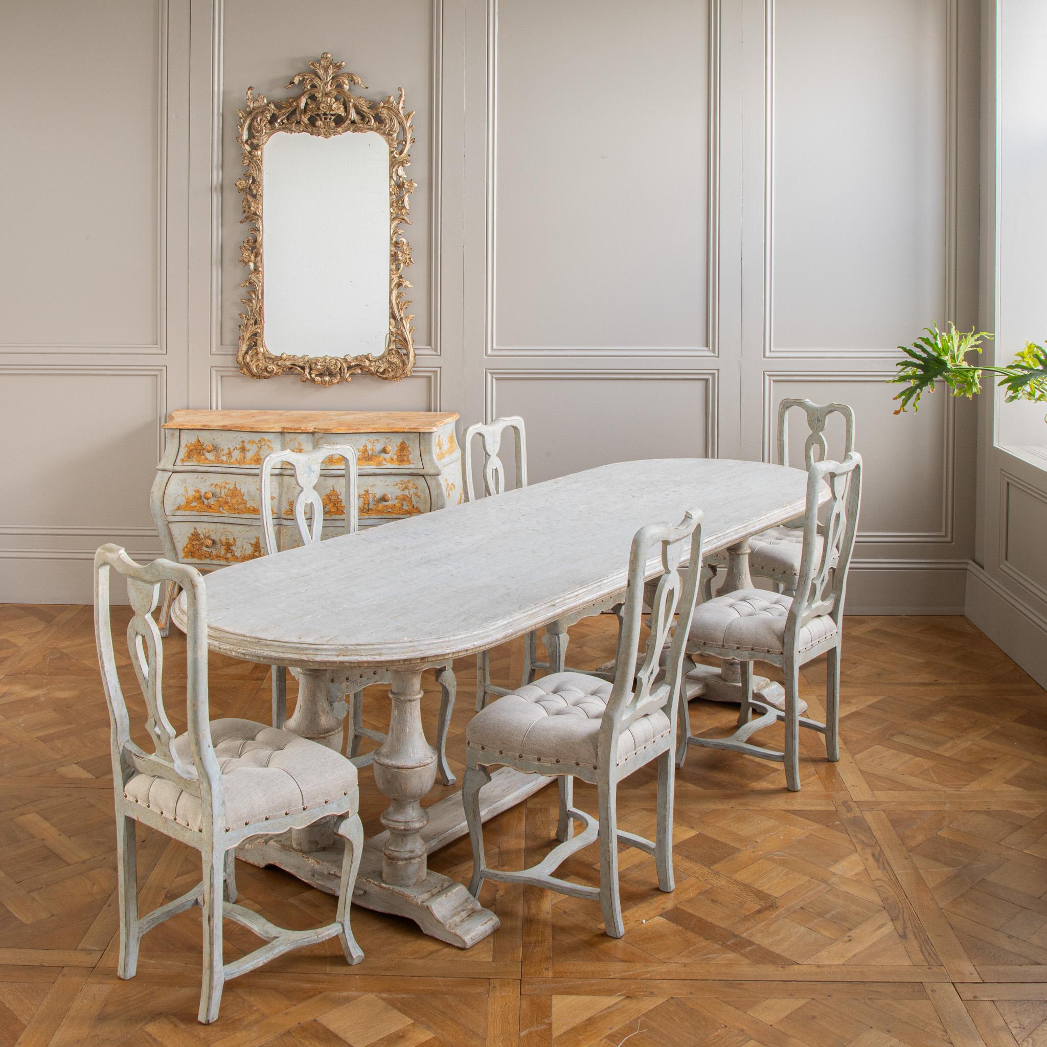 italien Ensemble de 6 chaises de salle à manger de style vénitien en vente