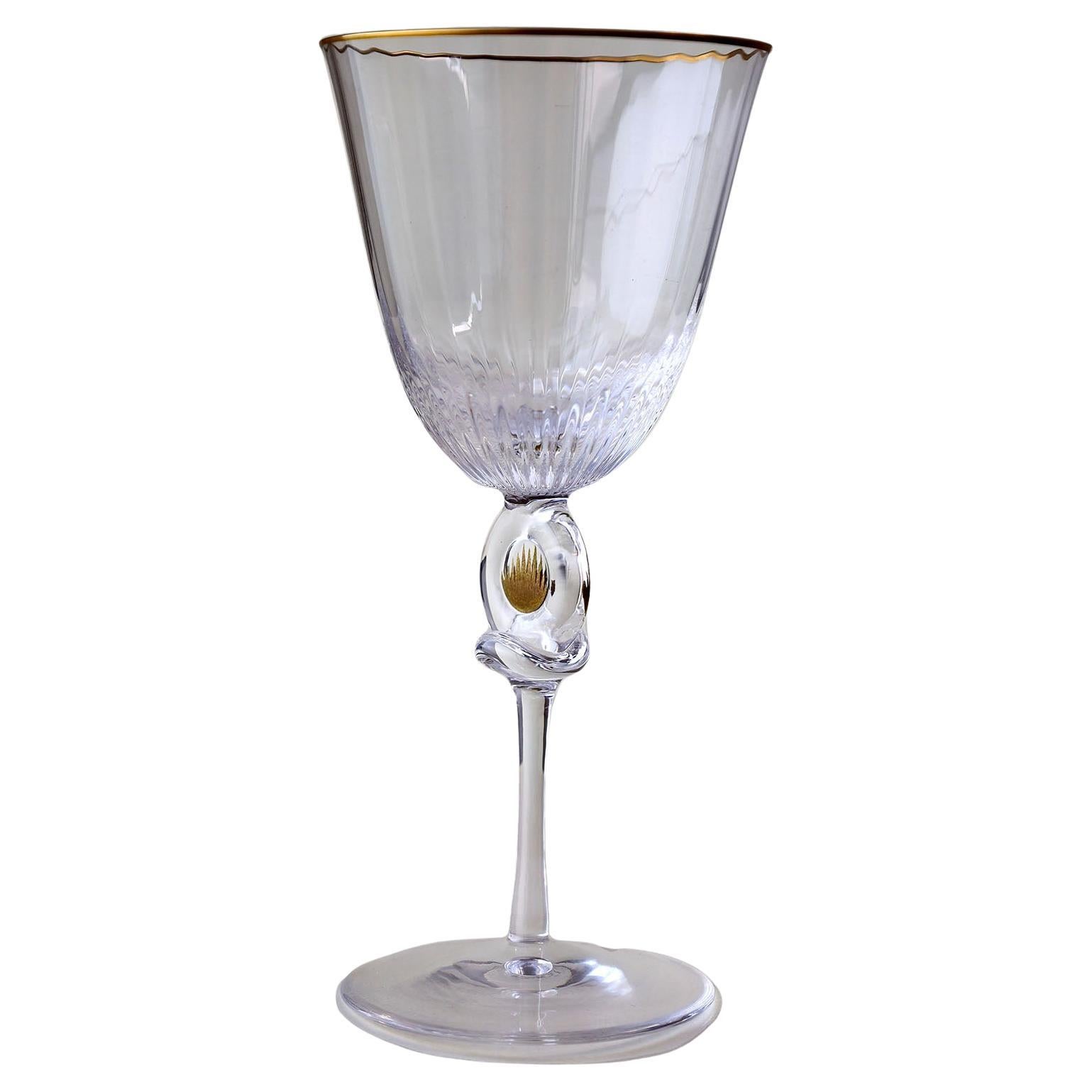 Rarissimo set di 6 bicchieri da vino in cristallo vintage DAUM. Molto elegante.
Impeccabile. Firmato. 