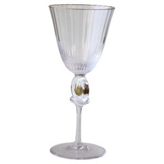 Set of 6 Very Rare DAUM Crystal Wine Glasses
