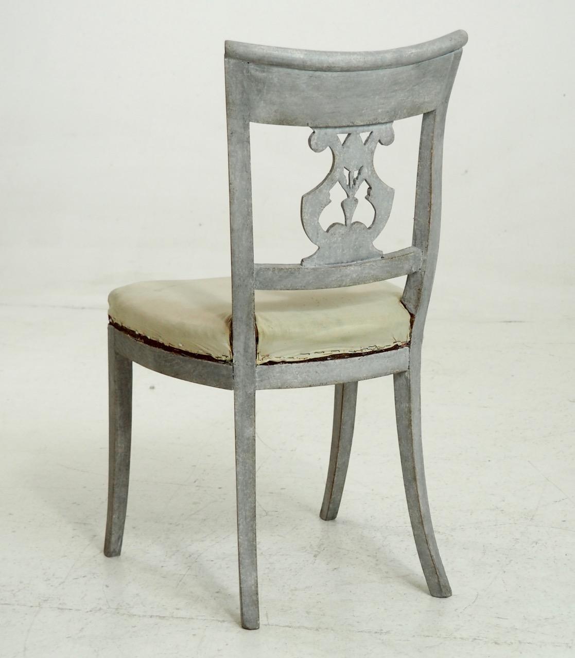 Set of 6 Very Rare Dinning Room Chairs, circa 1820 For Sale 3