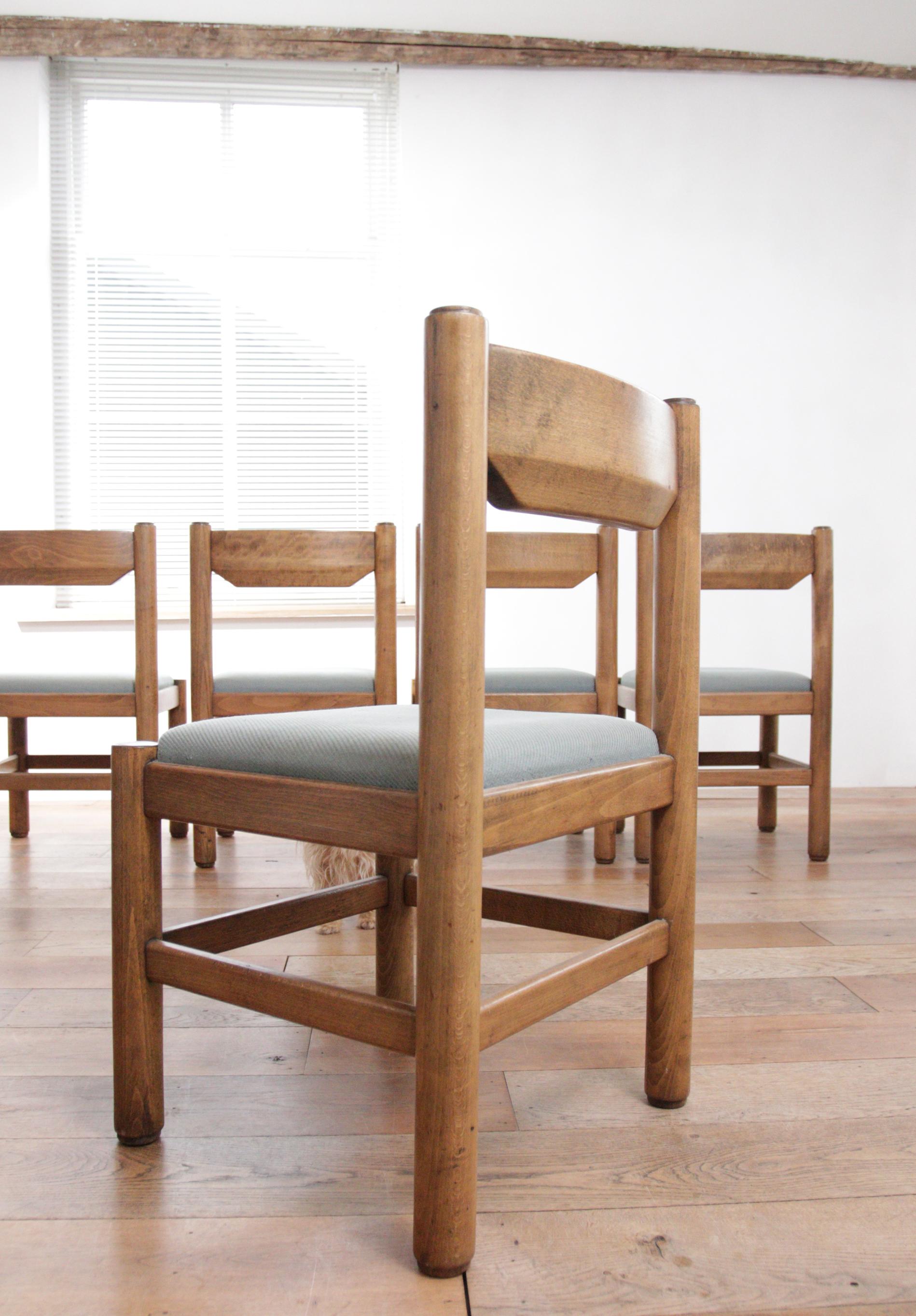 Set of 6 Vico Magistretti / Charlotte Perriand Style Dining Room Chairs 4