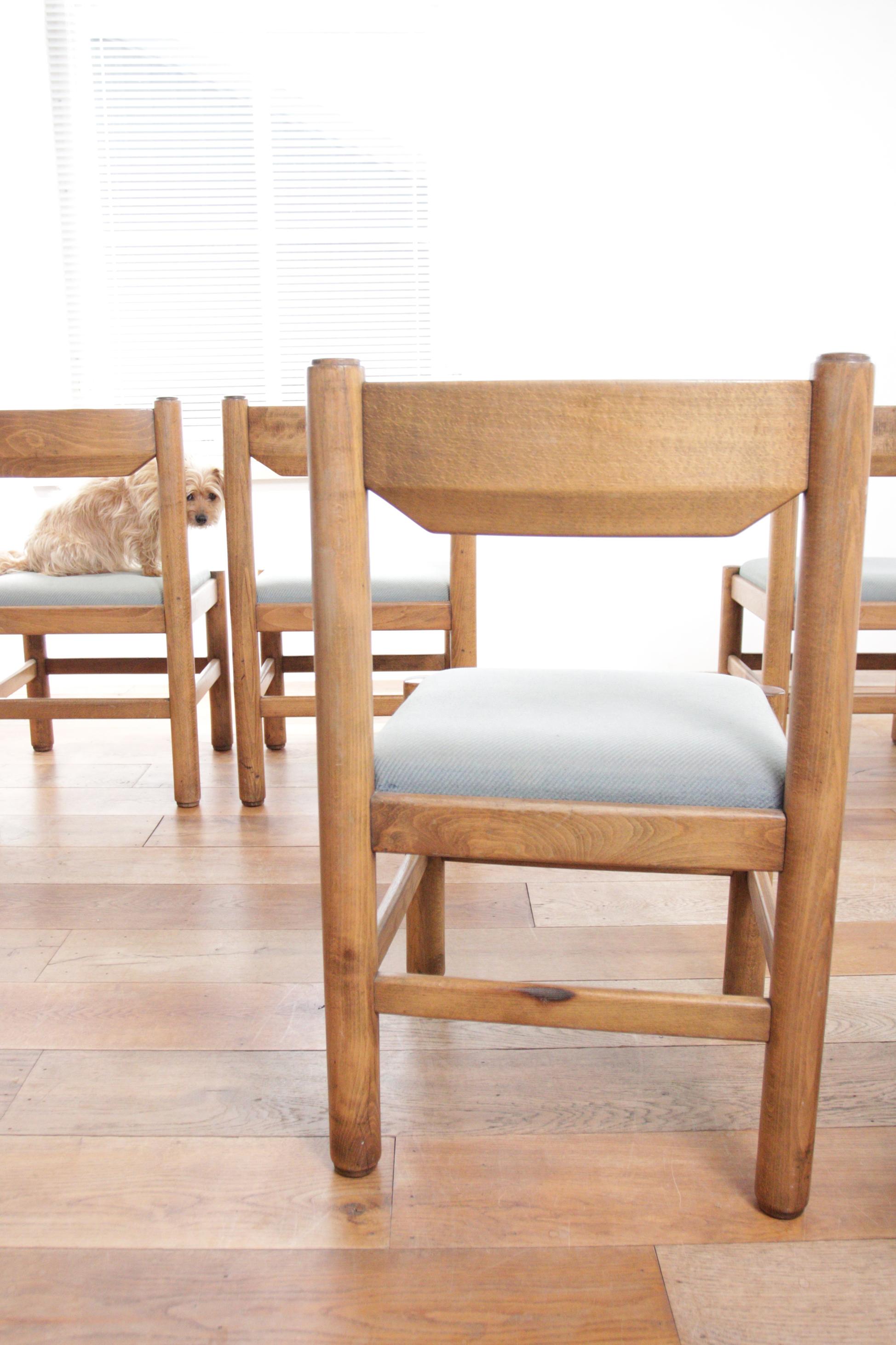 Set of 6 Vico Magistretti / Charlotte Perriand Style Dining Room Chairs 9